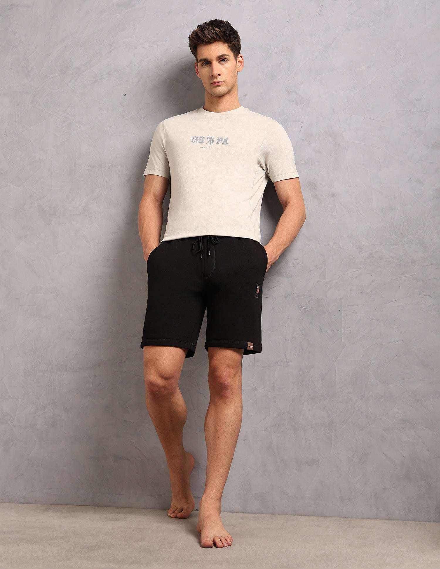 Cotton Terry OES10 Lounge Shorts - Pack Of 1 Black - U.S. POLO ASSN. | Large