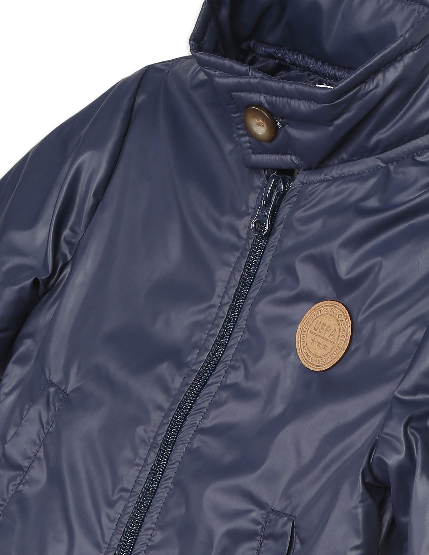 Long Sleeve High Neck Casual Jacket Navy - U.S. POLO ASSN. | Large