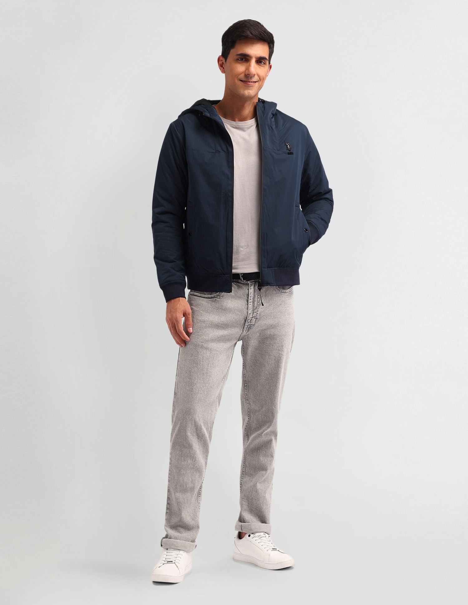 Colour blocked Regular Fit Jacket Navy - U.S. POLO ASSN. | Large