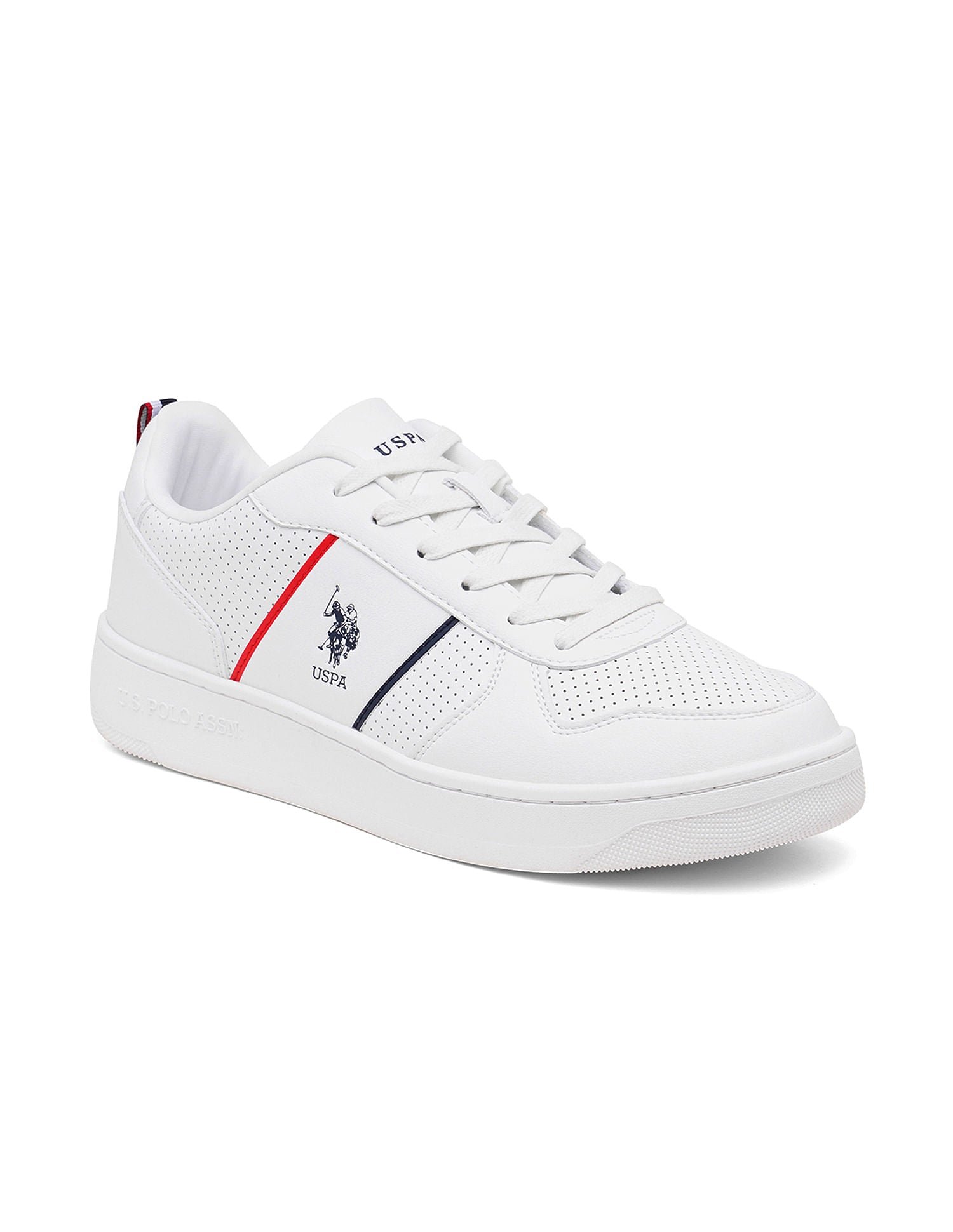 Men Regino Off White Retro Court Sneakers Off White - U.S. Polo Assn. India | Large
