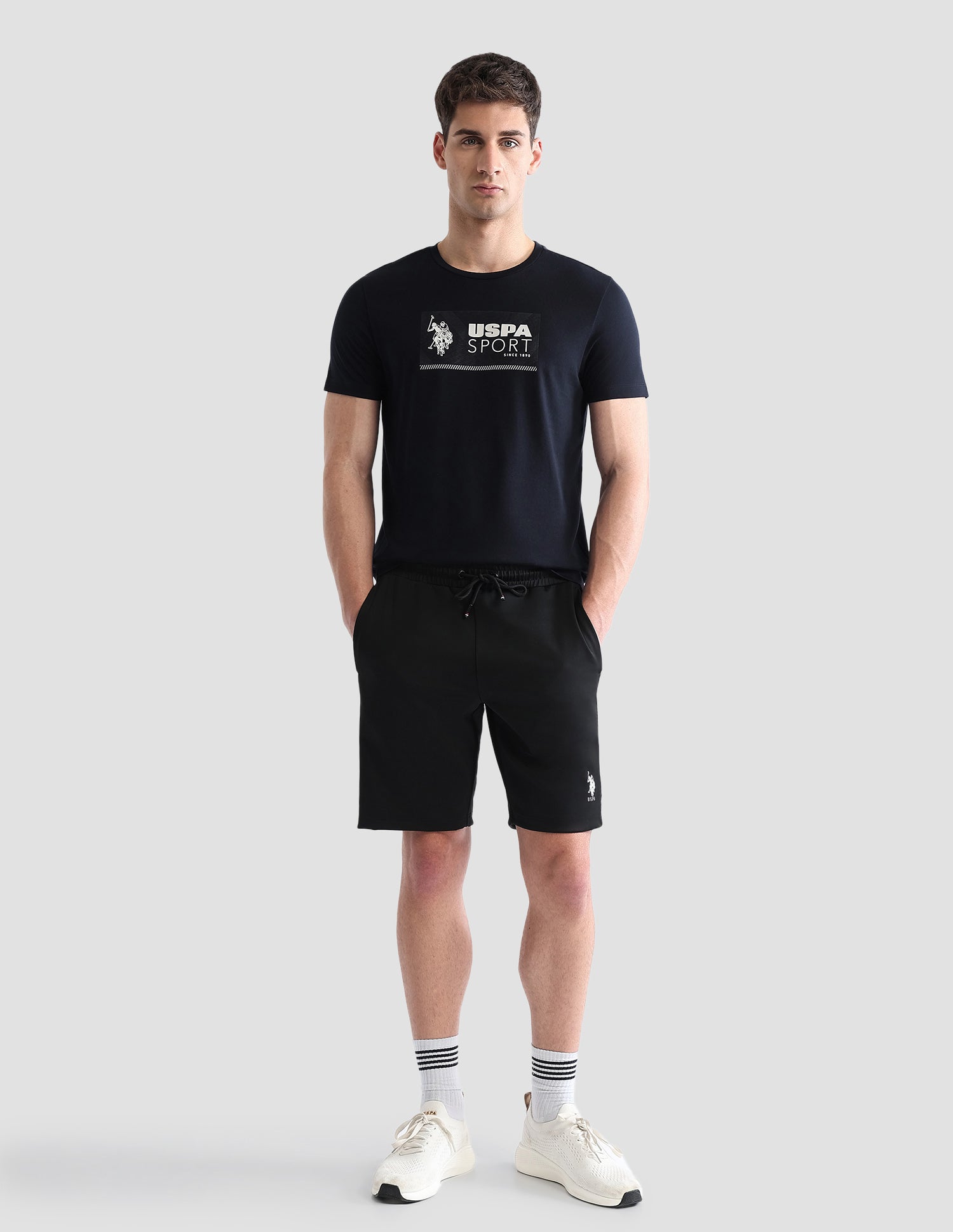 Brand Printed Regular Fit Active T-Shirt Navy - U.S. POLO ASSN. | Large