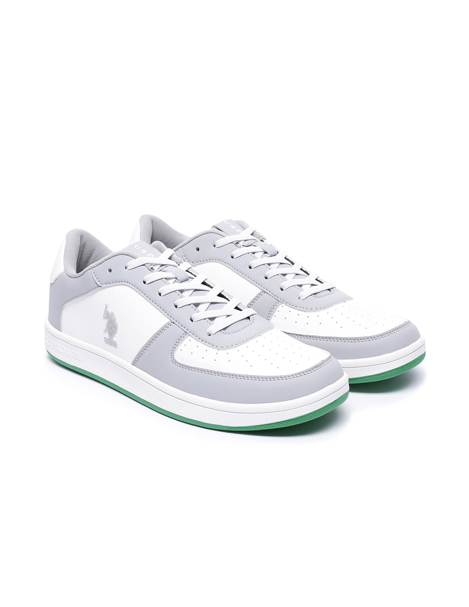 Men Rein 2.0 Grey Retro Court Sneakers Grey - U.S. Polo Assn. India | Large