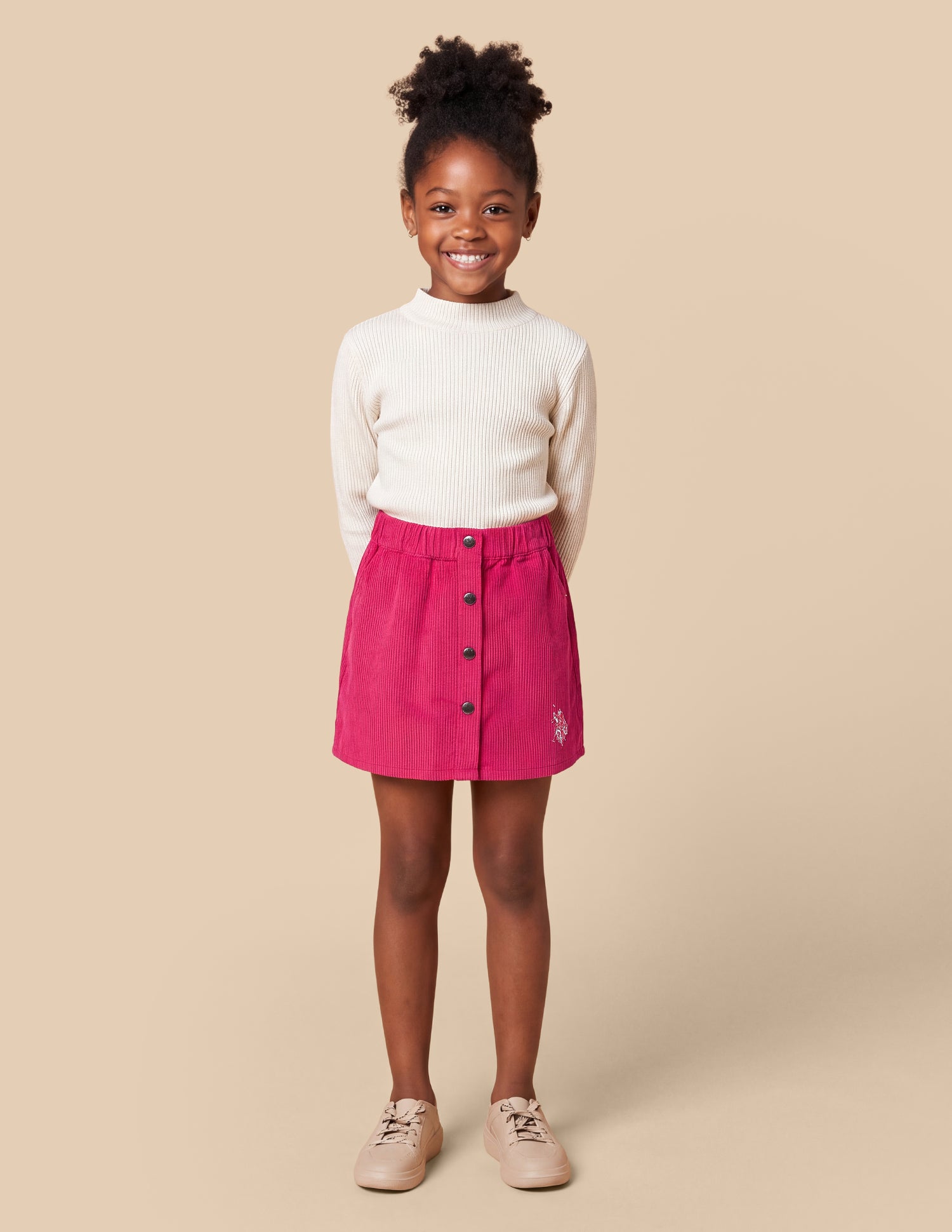 Mid Rise Corduroy Skirt Red - U.S. Polo Assn. India | Large