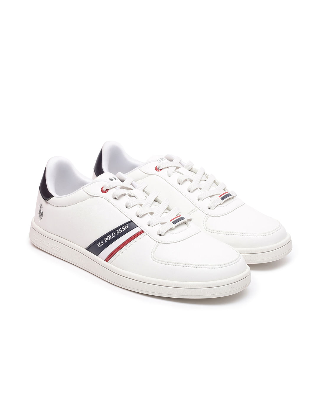 Men Brand Stripe Alco Sneakers White - U.S. POLO ASSN. | Large