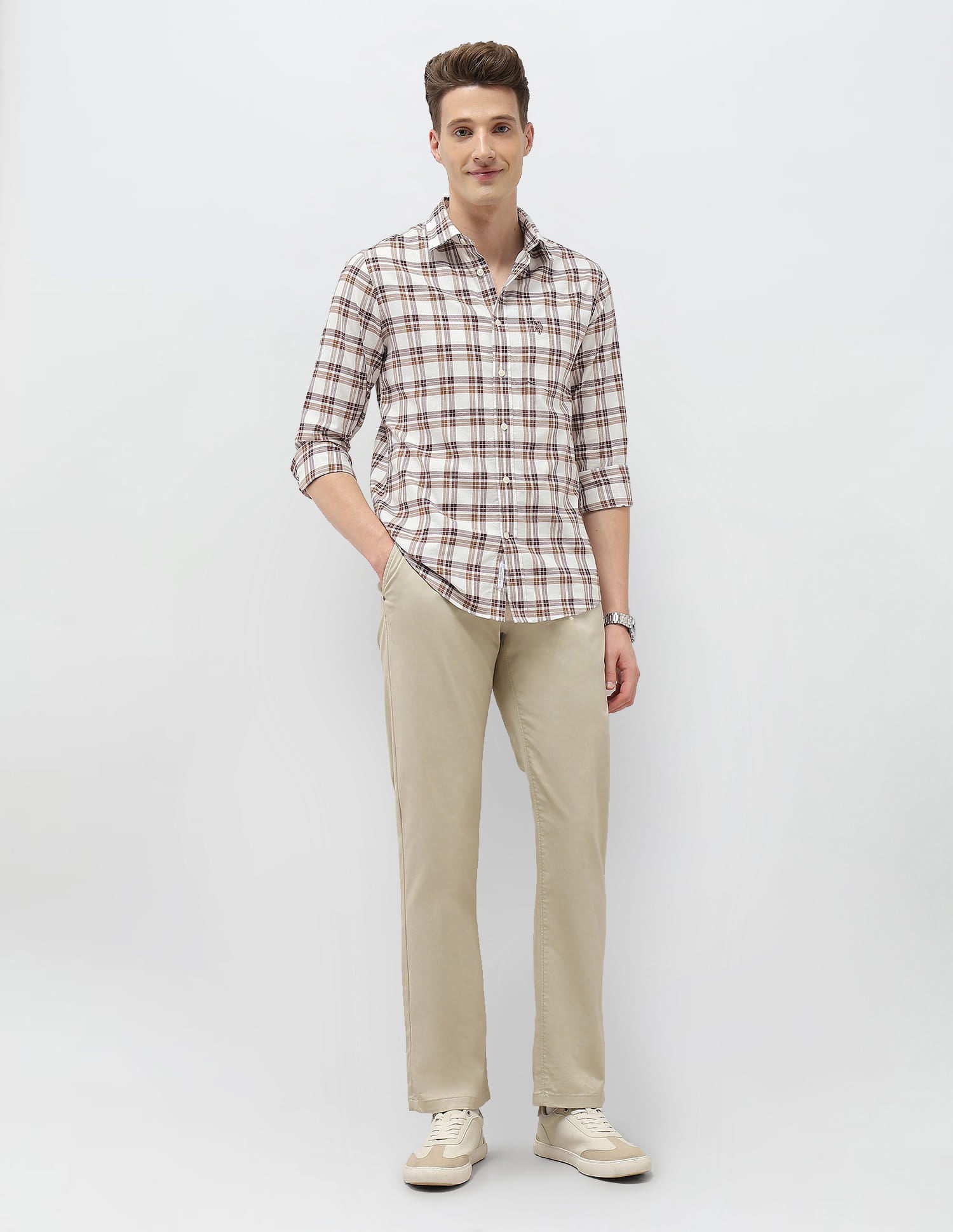 Elvenado Regular Fit Shirt Ochre - U.S. Polo Assn. India | Large
