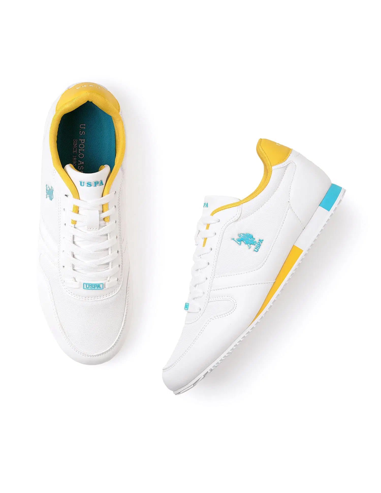 Colour Blocked Clemt 4.0 Sneakers White - U.S. Polo Assn. India | Large