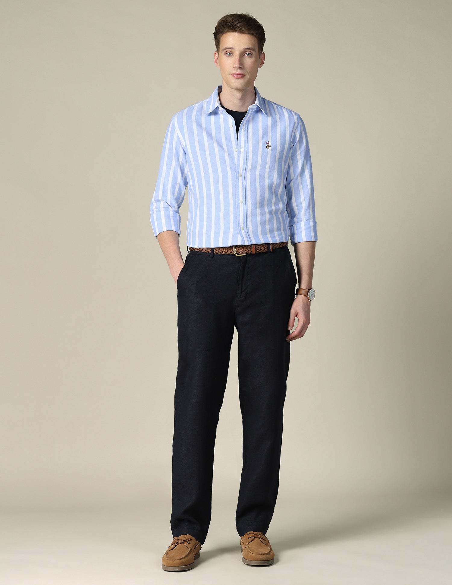 Tailored Fit Oxford Shirt Blue - U.S. POLO ASSN. | Large