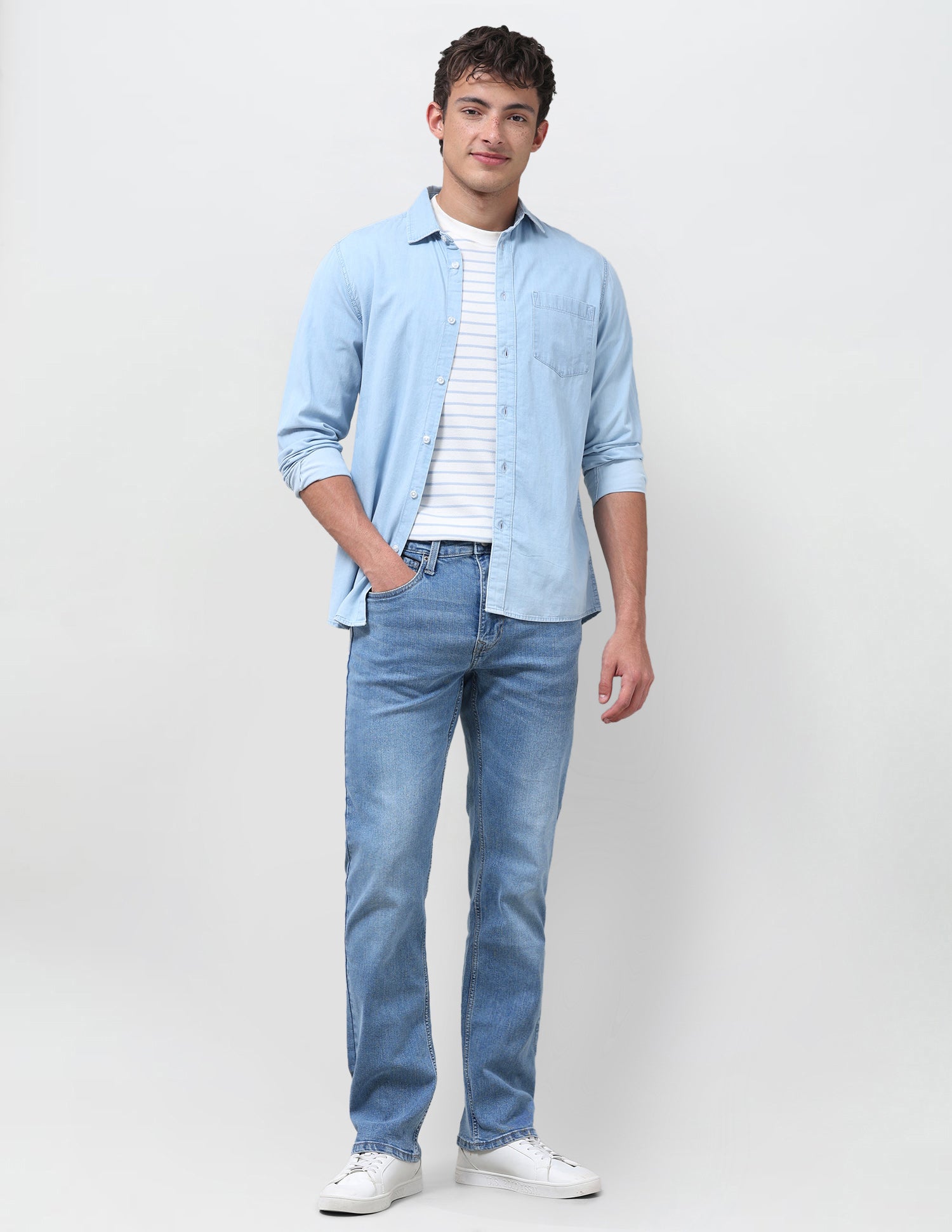 Harold Slim Straight Fit Blue Jeans Light Indigo - U.S. Polo Assn. India | Large