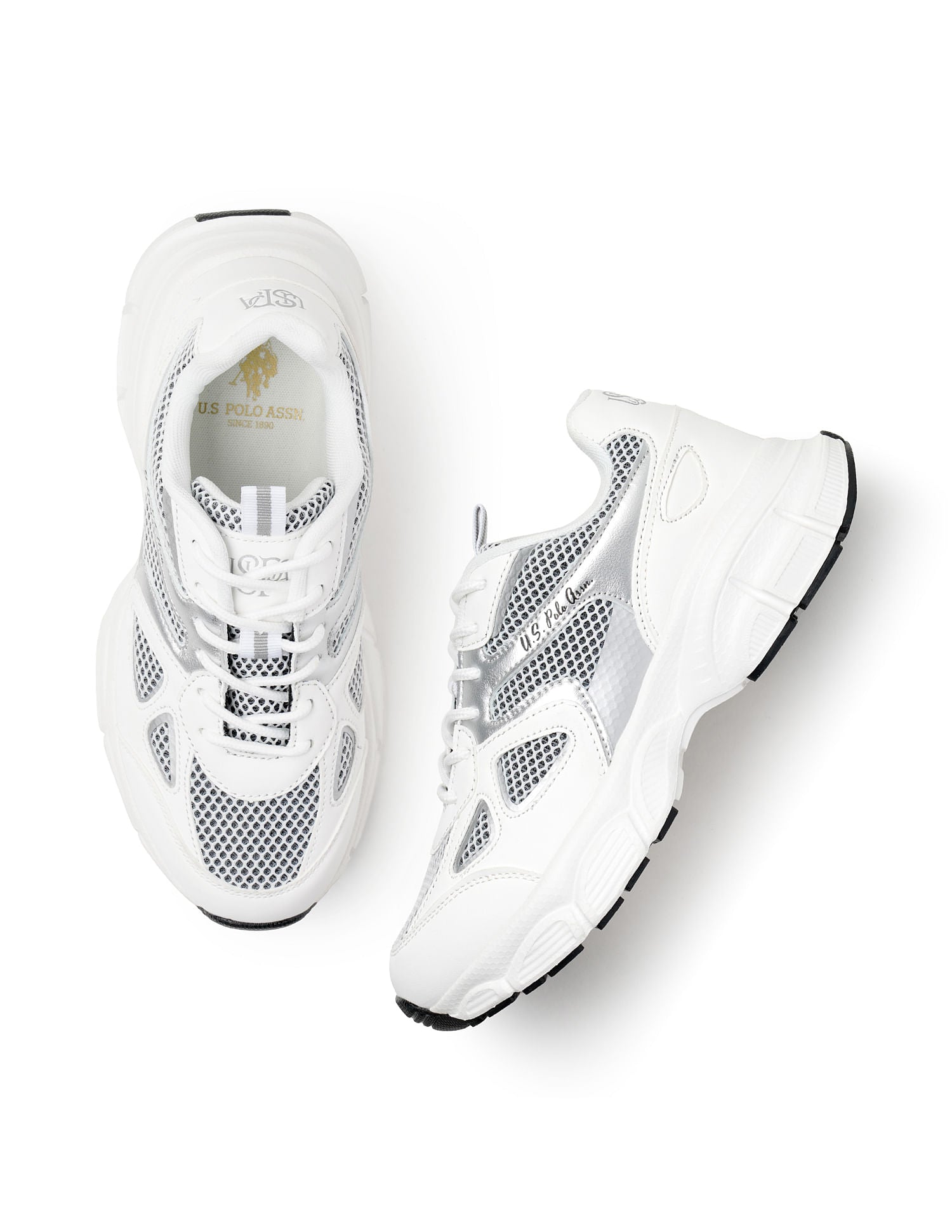 Women Erica Colourblocked Sneakers White - U.S. POLO ASSN. | Large