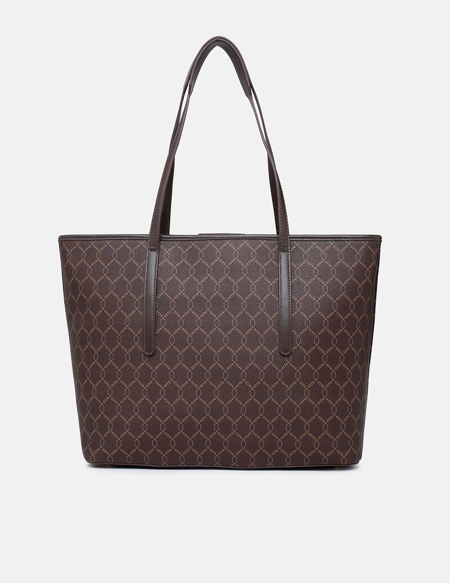 Cami Monogram Tote Bag Brown - U.S. Polo Assn. India | Large