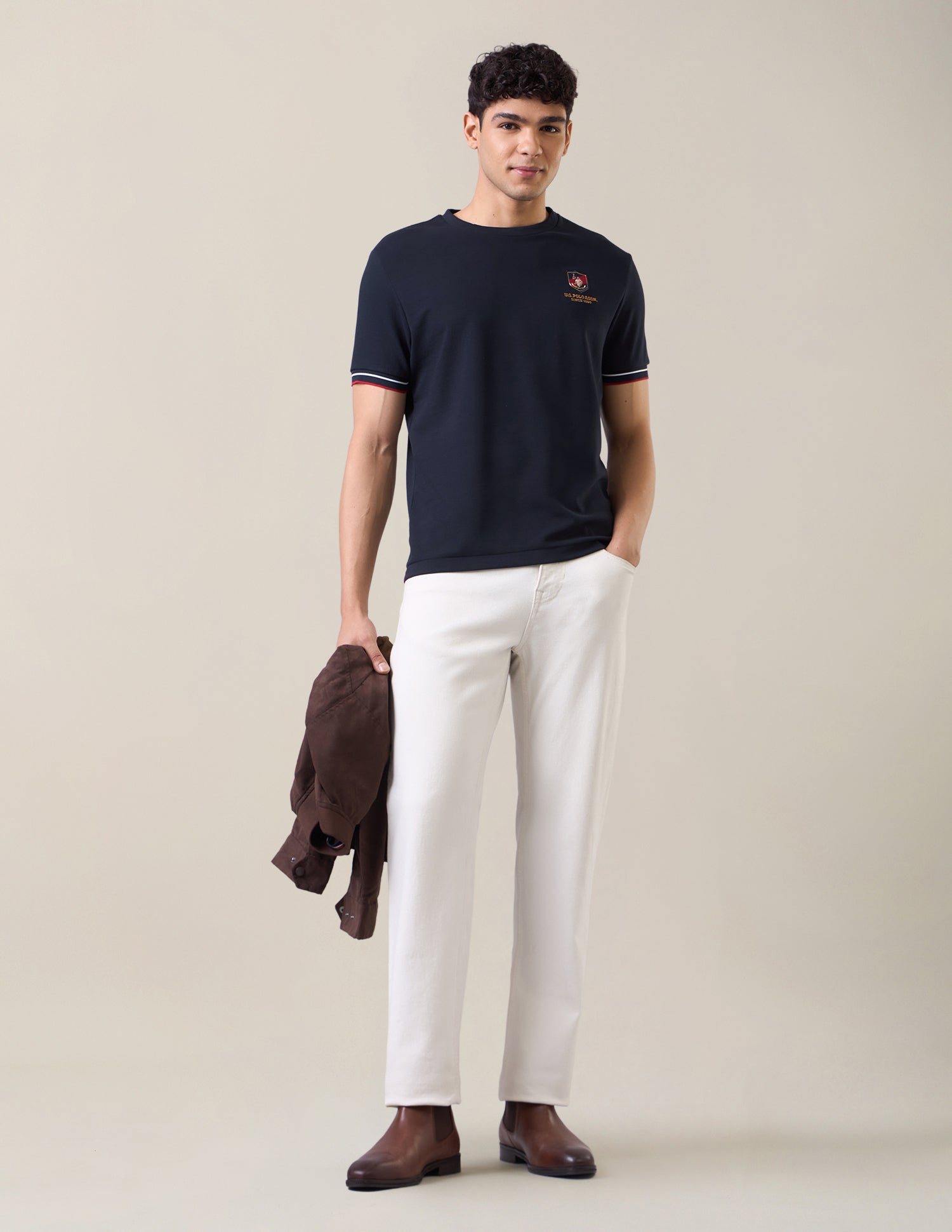 Solid Slim Fit T-Shirt Navy - U.S. Polo Assn. India | Large