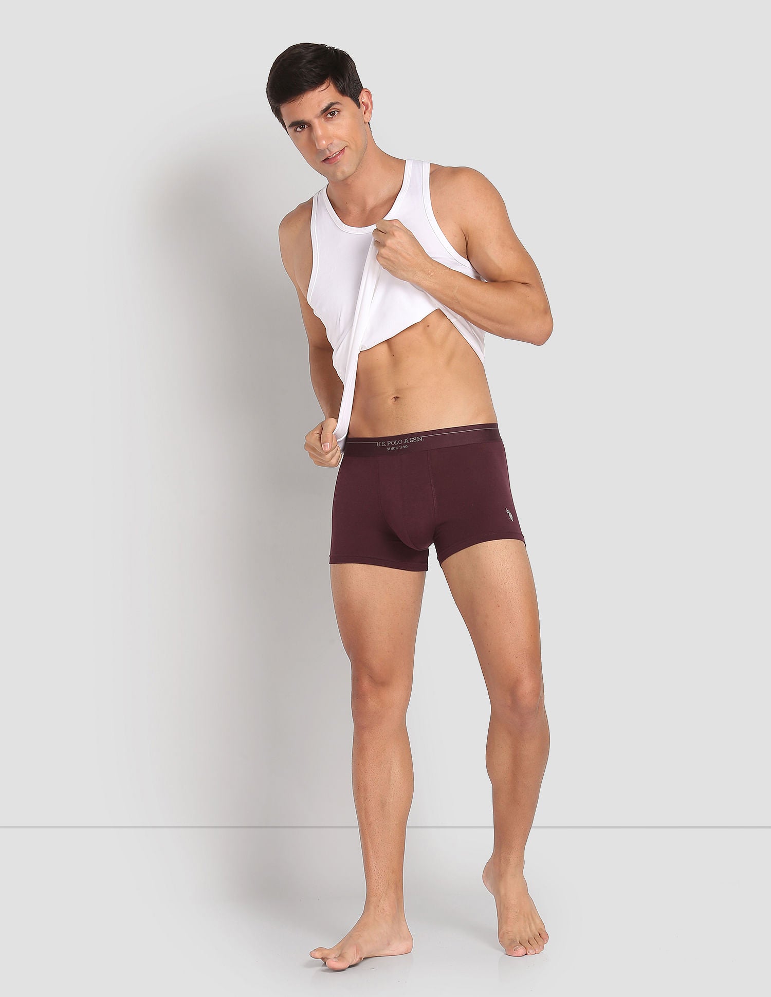 Modal Cotton Stretch Antibacterial PT003 Premium Trunks - Pack Of 1 Port Royal - U.S. POLO ASSN. | Large