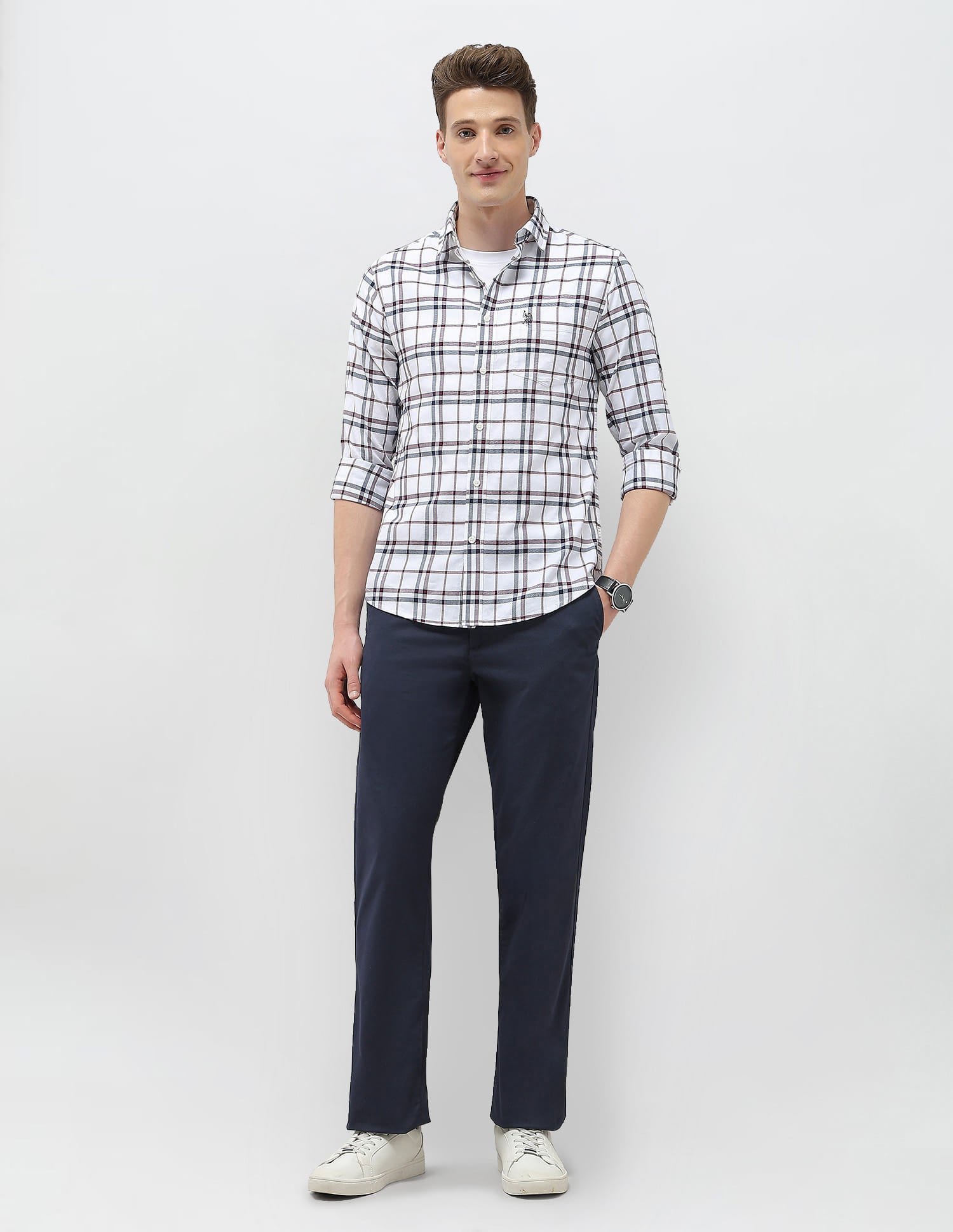 New Port Marina Regular Fit Shirt Navy - U.S. Polo Assn. India | Large