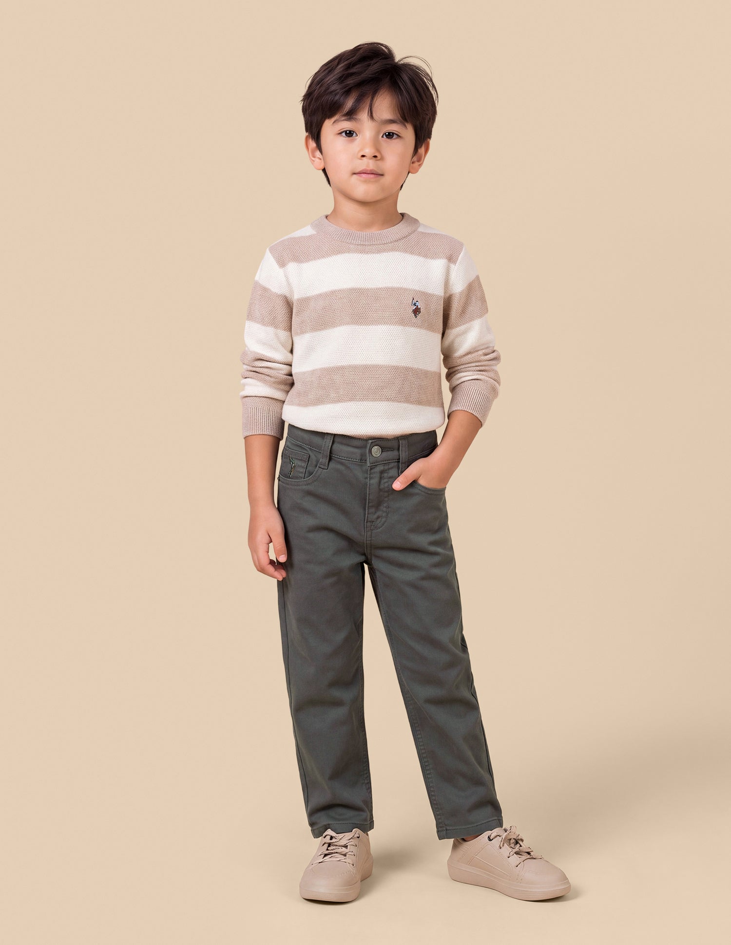 Shawn Baggy Fit Green Jeans Olive - U.S. Polo Assn. India | Large