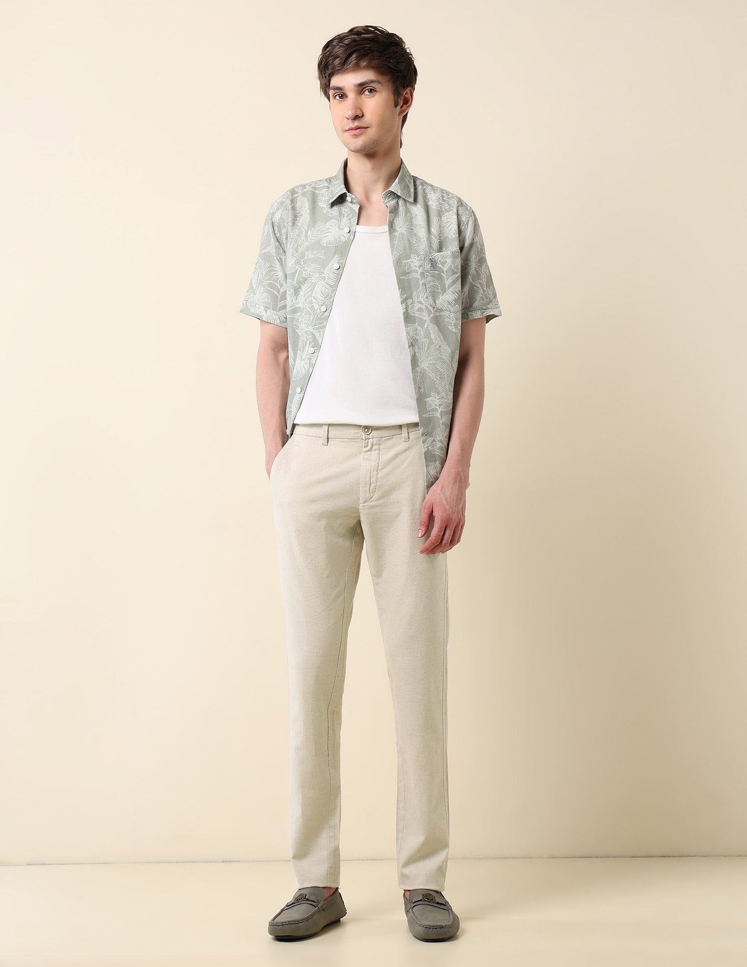 Denver Slim Fit Satin Trousers Grey - U.S. POLO ASSN. | Large