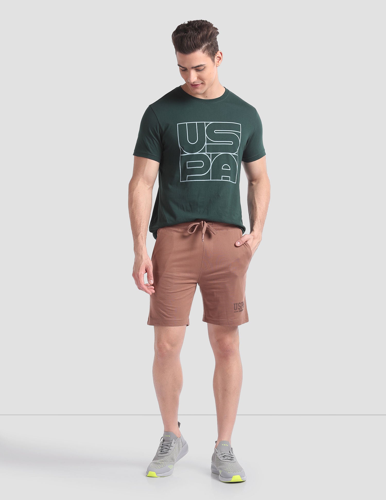 Relaxed Fit Logo IYBF Lounge Shorts - Pack Of 1 Beige - U.S. POLO ASSN. | Large