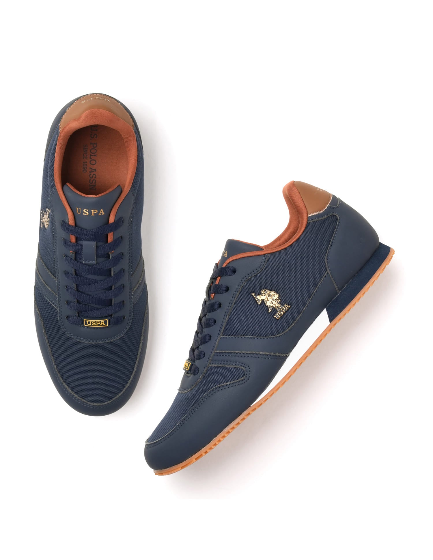 Men Clane 2.0 Colourblocked Sneakers Navy - U.S. Polo Assn. India | Large