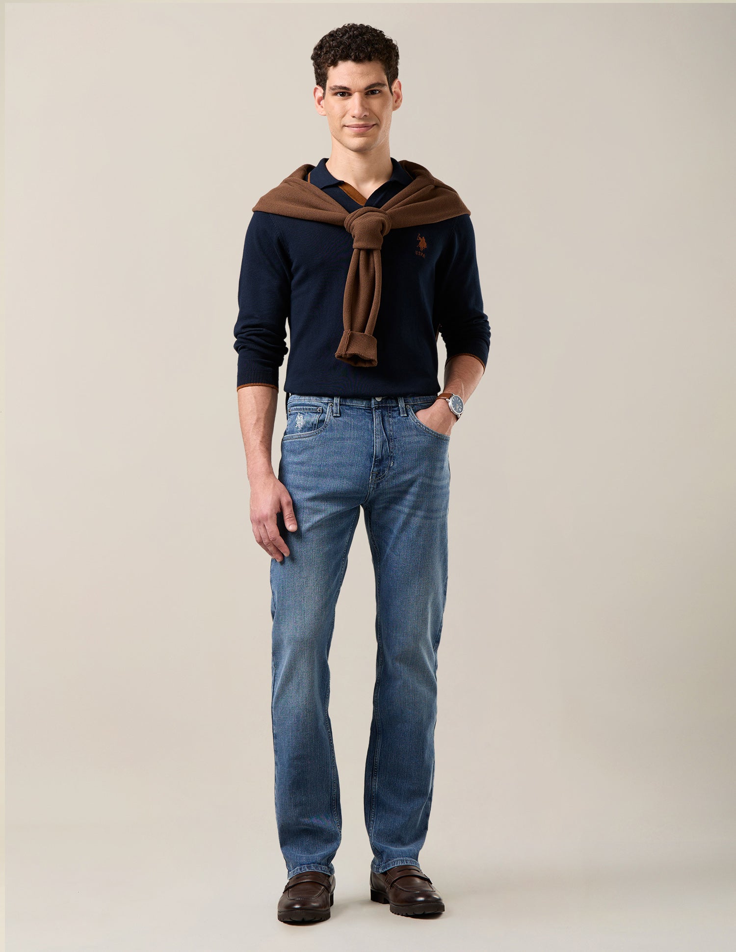 Mason Regular Straight Fit Blue Jeans Light Indigo - U.S. Polo Assn. India | Large