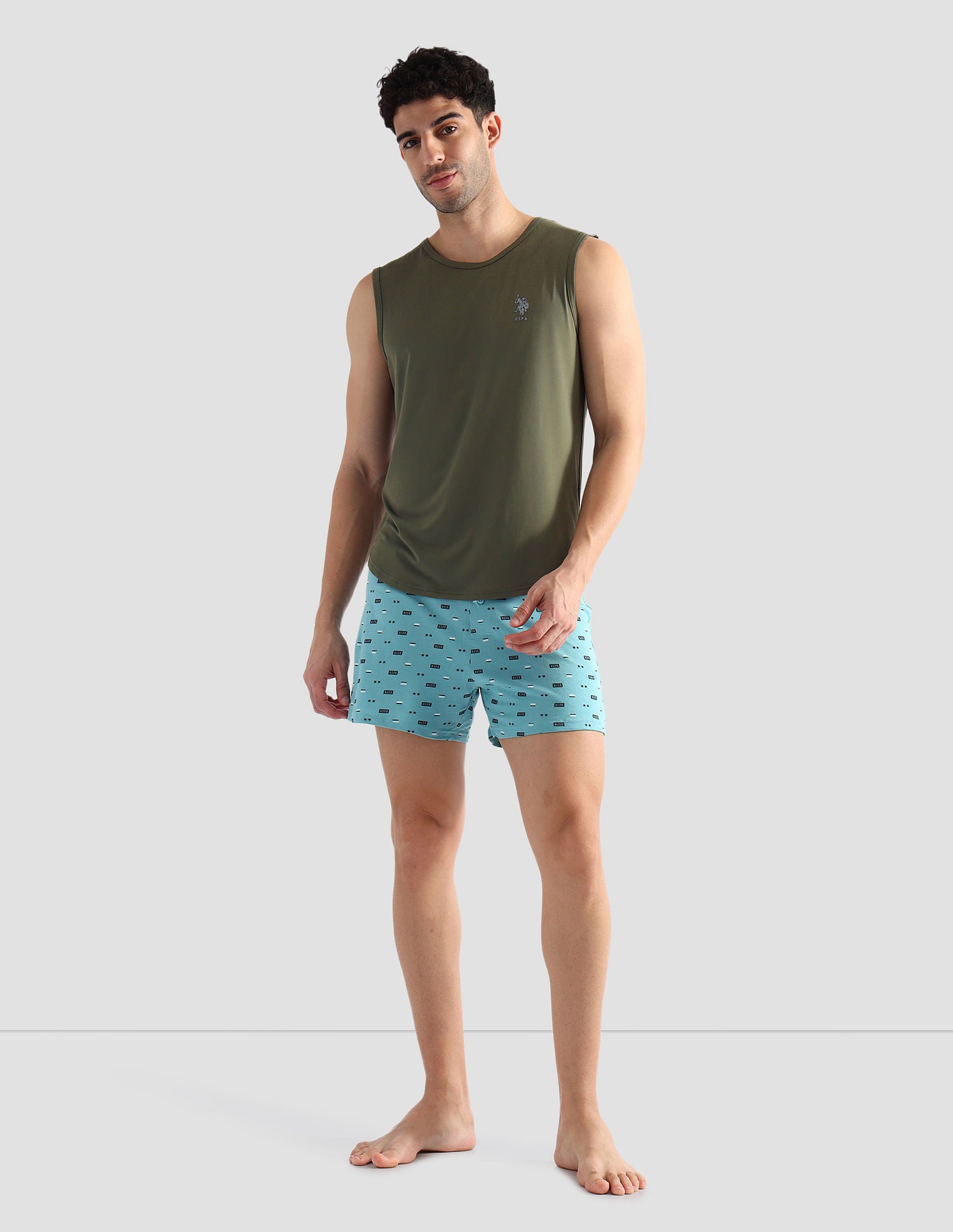 Solid Cotton OEV07 Vest - Pack Of 1 Dark Grey - U.S. POLO ASSN. | Large