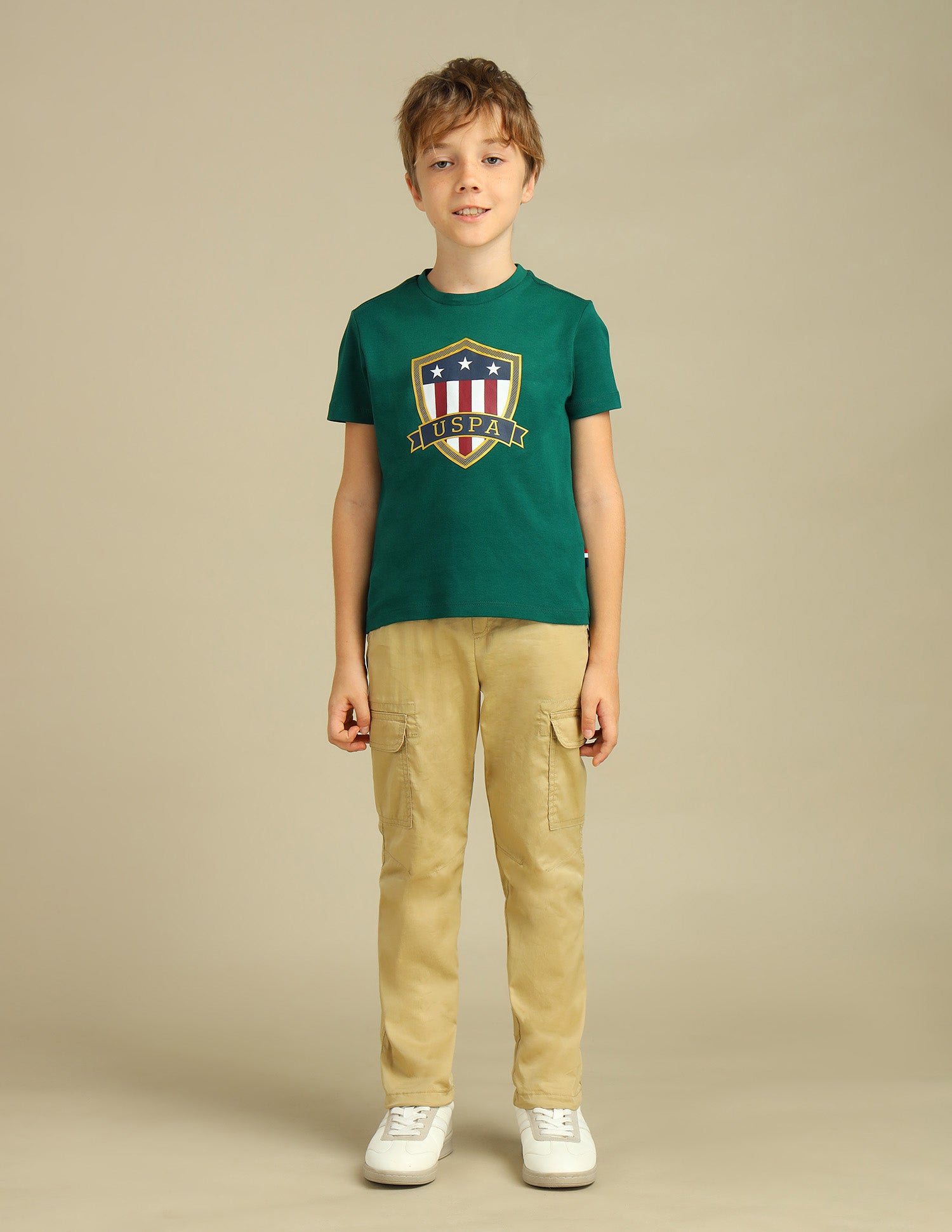 Boys Crew Neck Brand Printed T-Shirt Botanical Garden - U.S. POLO ASSN. | Large