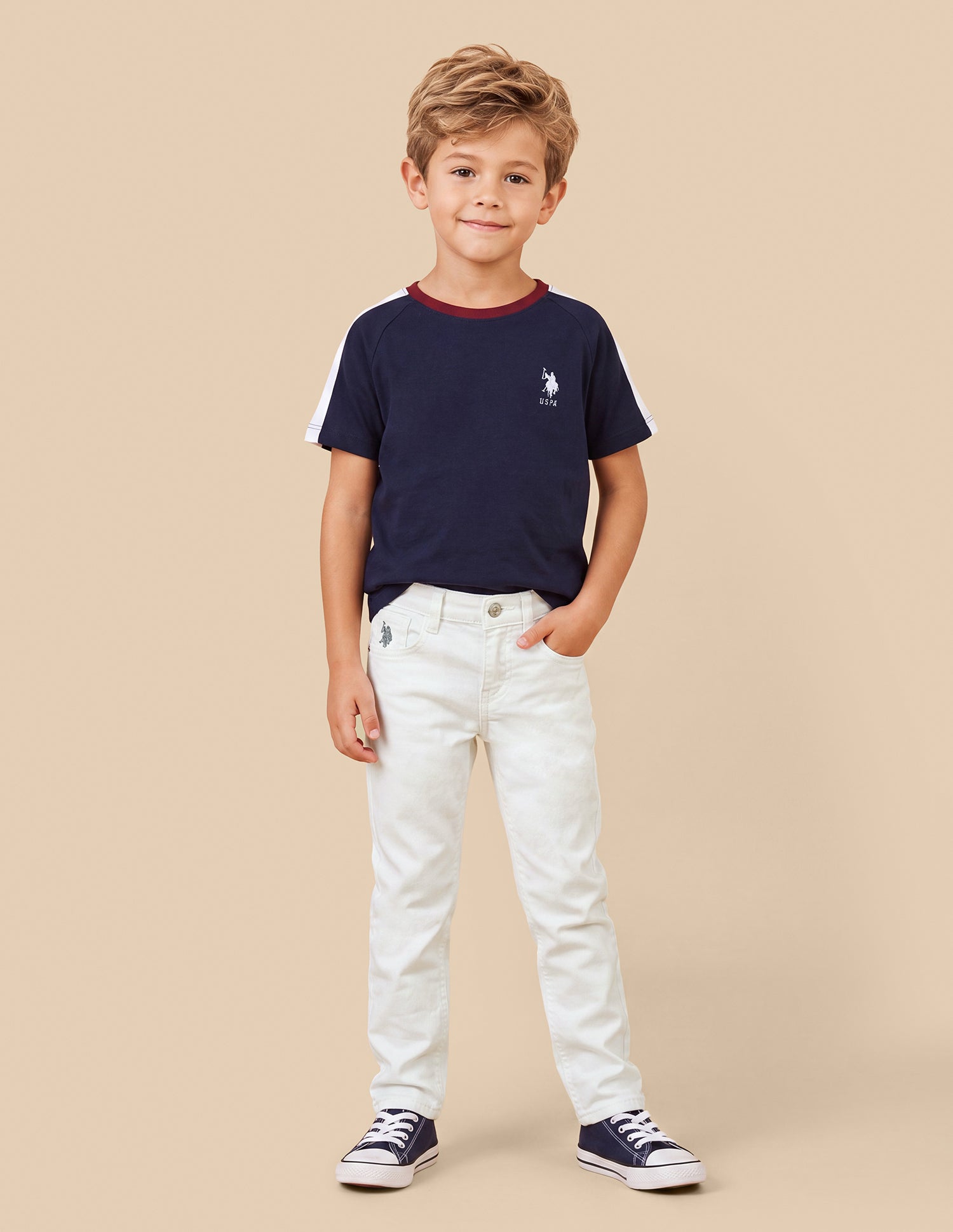 Slim Fit White Jeans White - U.S. Polo Assn. India | Large