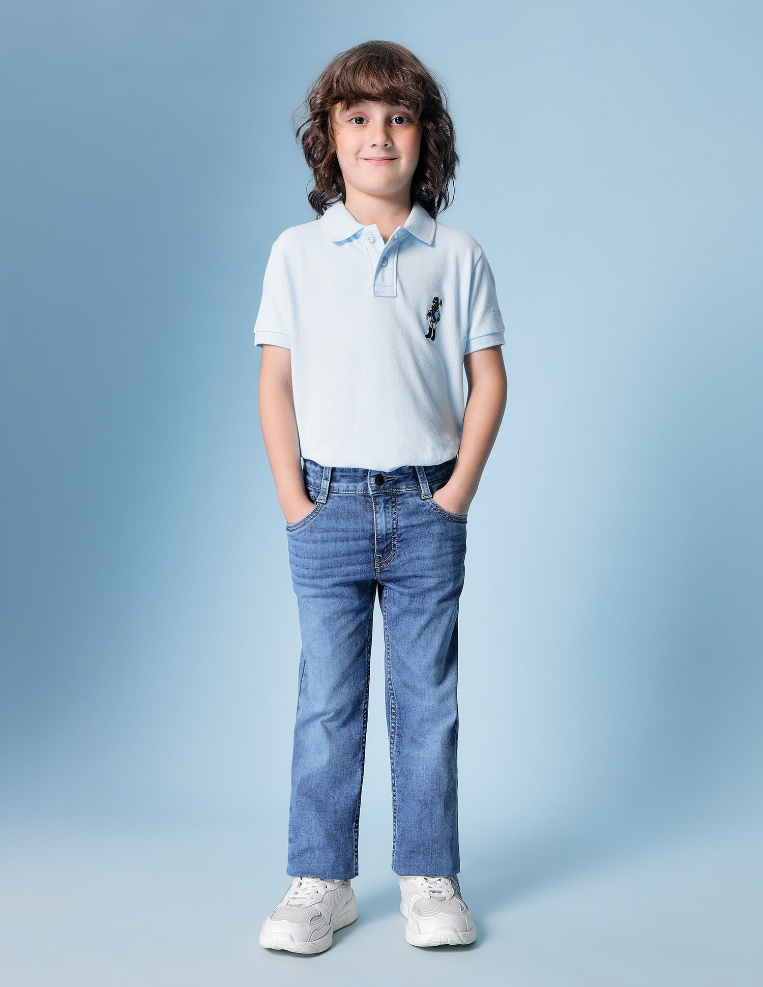 Boys Whiskered Relaxed Fit Jeans Light Indigo - U.S. POLO ASSN. | Large