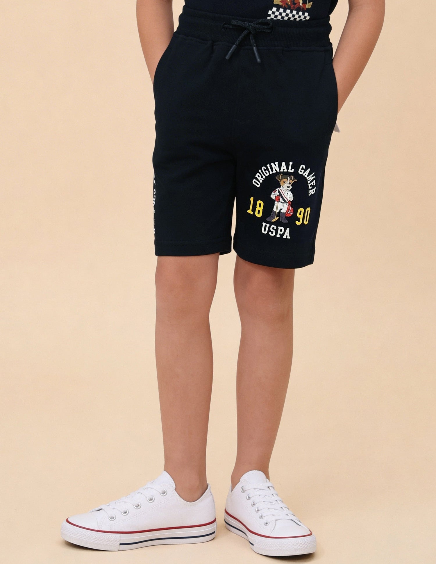 Graphic Printed Regular Fit Shorts Navy - U.S. Polo Assn. India | Large