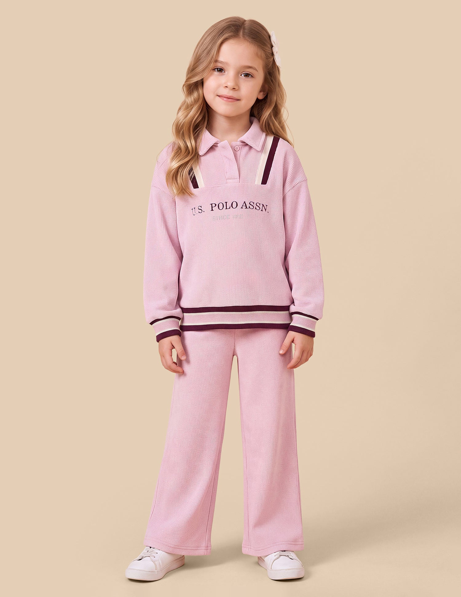 Brand Printed Relaxed Fit Sweatshirt Pink - U.S. Polo Assn. India | Large