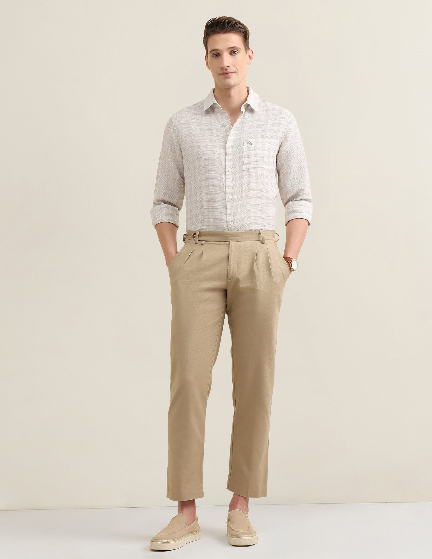 Sotogrande Regular Fit Shirt Ivory - U.S. Polo Assn. India | Large