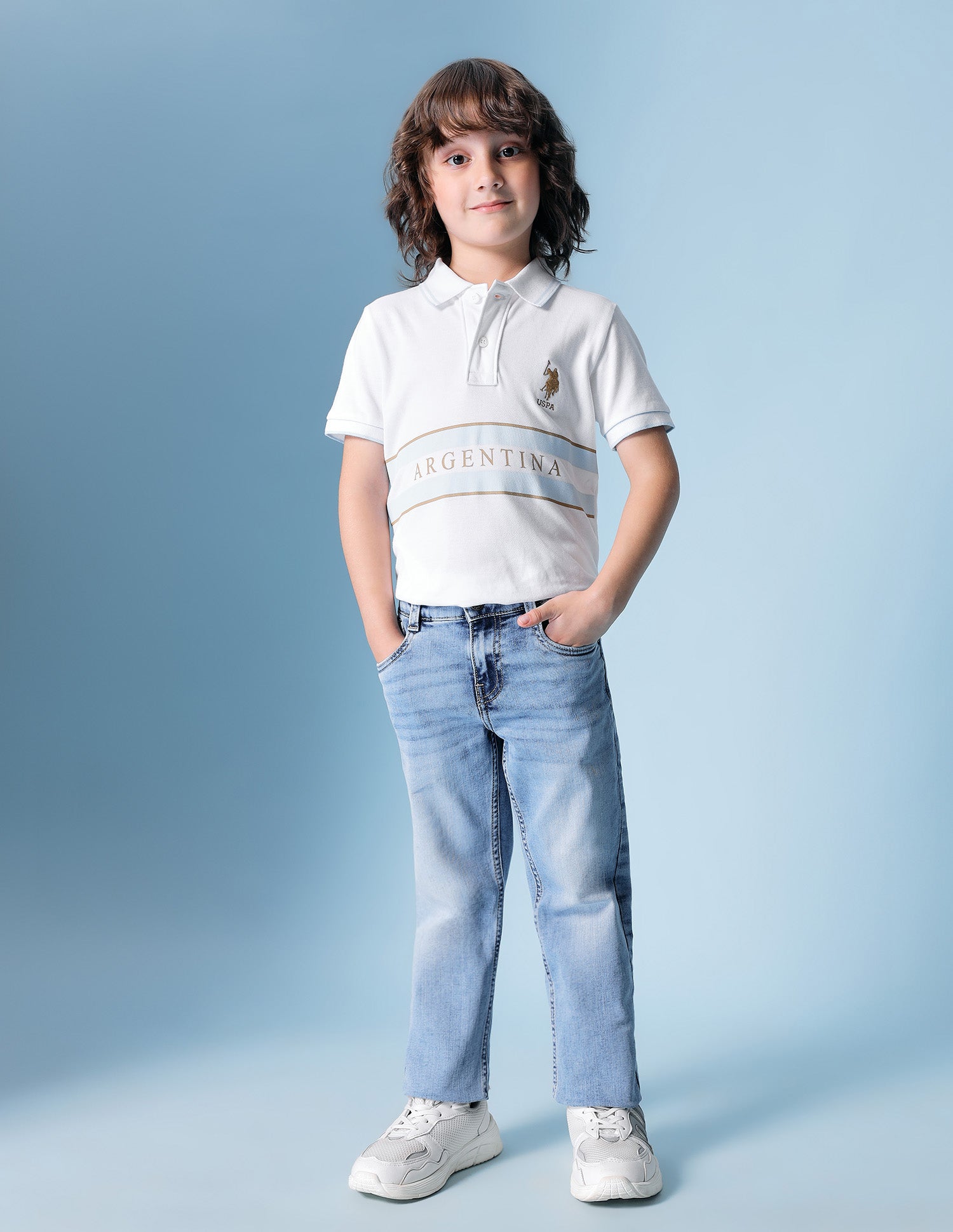 Boys Whiskered Relaxed Fit Jeans Dark Indigo - U.S. POLO ASSN. | Large