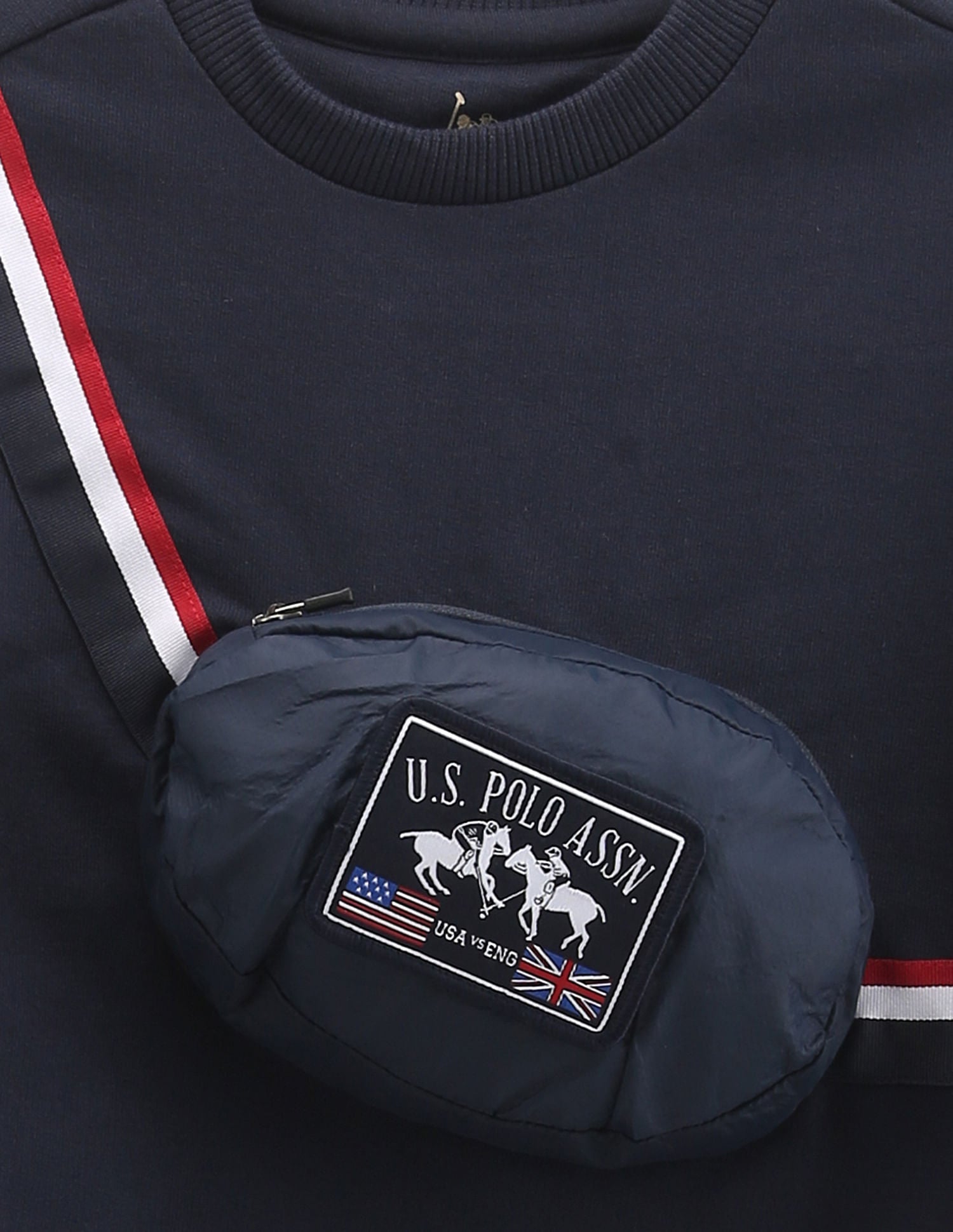 Boys Attached Fanny Pack Sweatshirt Navy - U.S. POLO ASSN. | Large