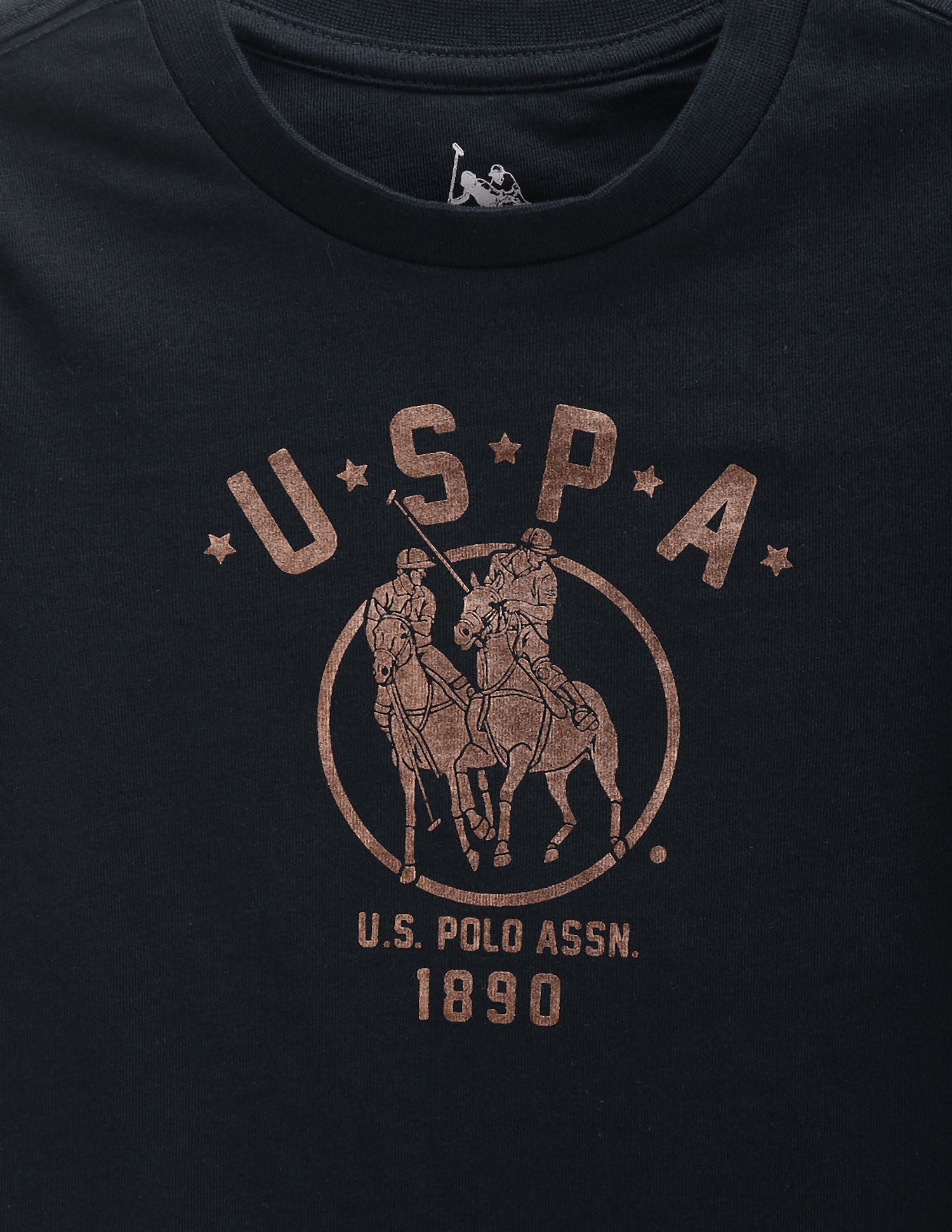 Boys Brand Print Cotton T-Shirt Navy - U.S. Polo Assn. India | Large