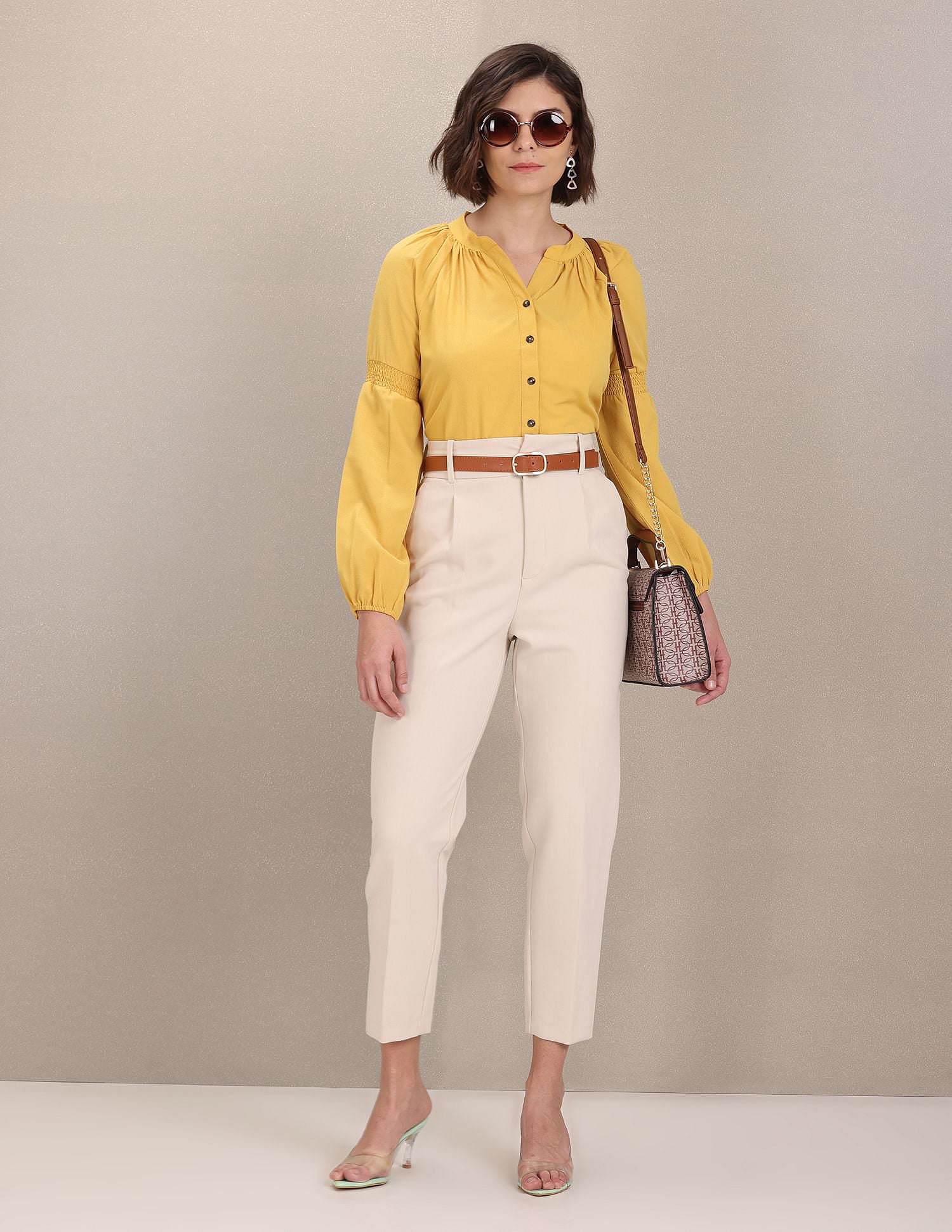 Full Button Closure Solid Top Yellow - U.S. POLO ASSN. | Large