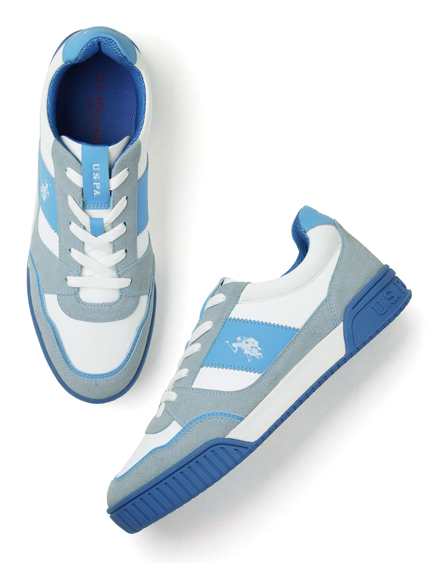 Men Rever Colourblocked Sneakers Blue - U.S. Polo Assn. India | Large
