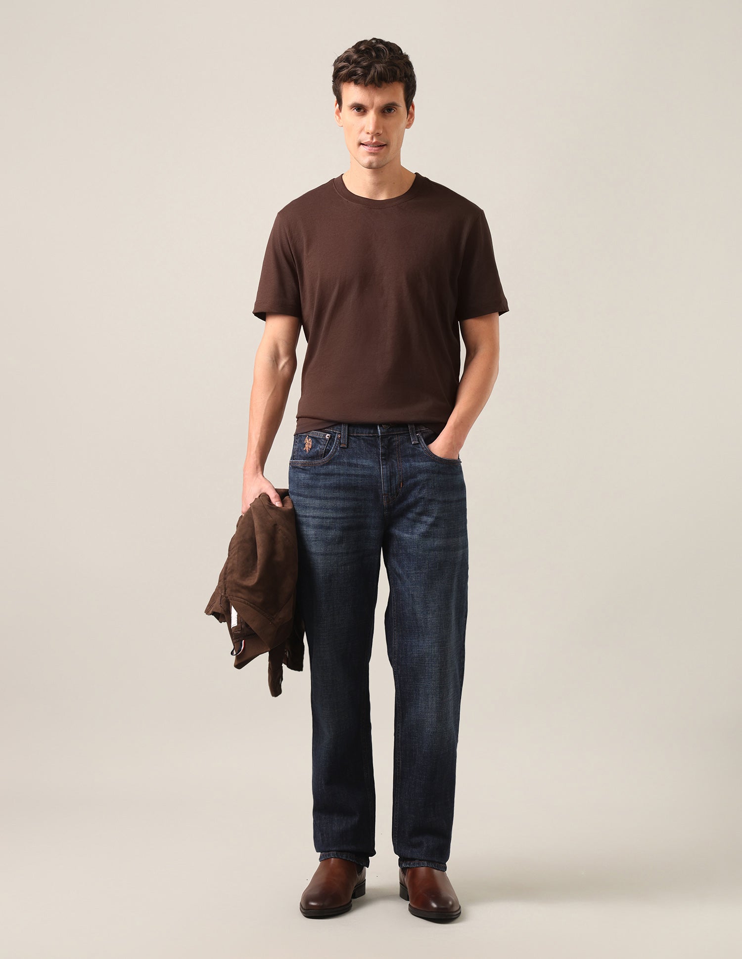 Shawn Relaxed Fit Blue Jeans Dark Blue - U.S. Polo Assn. India | Large