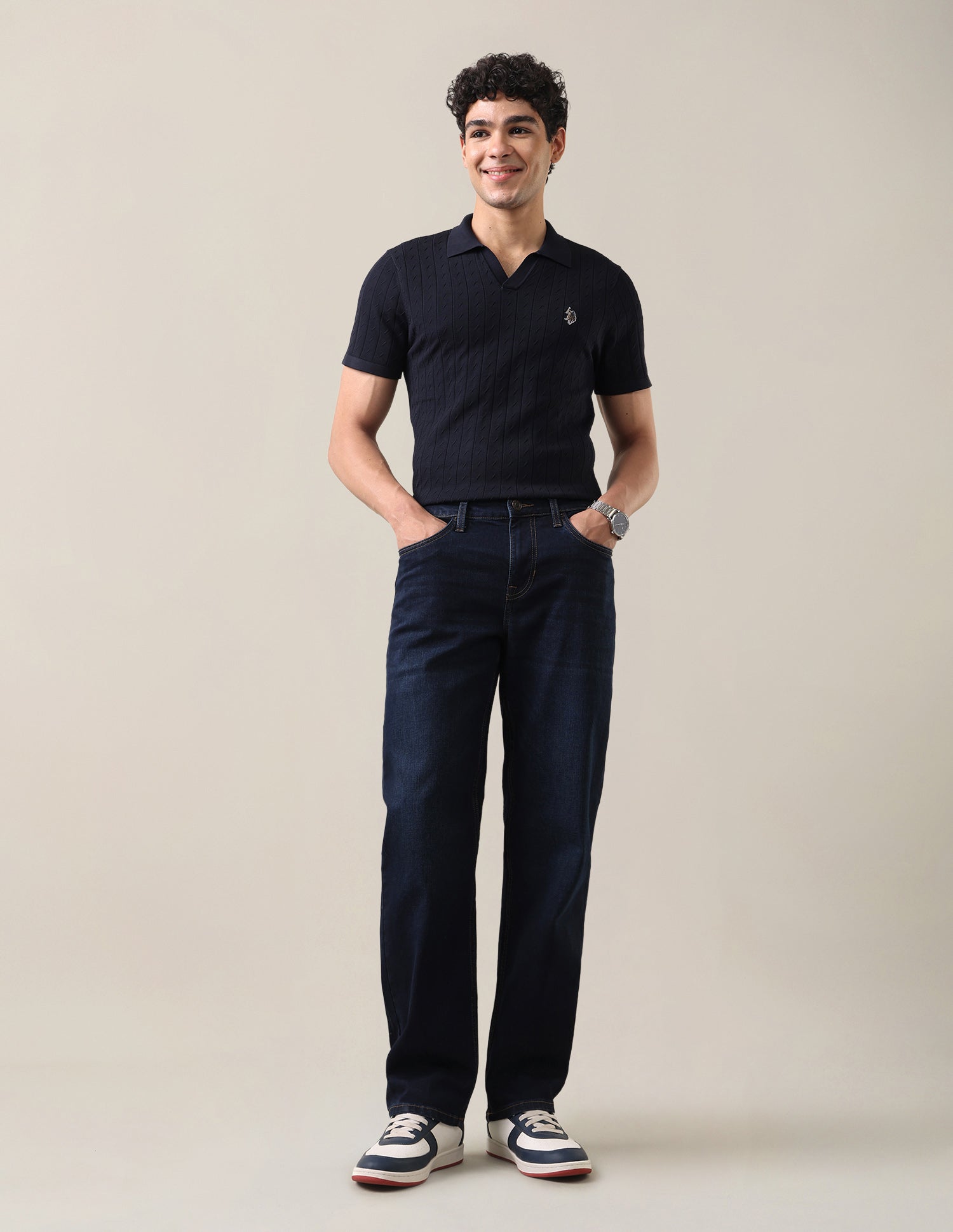 Shawn Relaxed Fit Blue Jeans Indigo - U.S. Polo Assn. India | Large