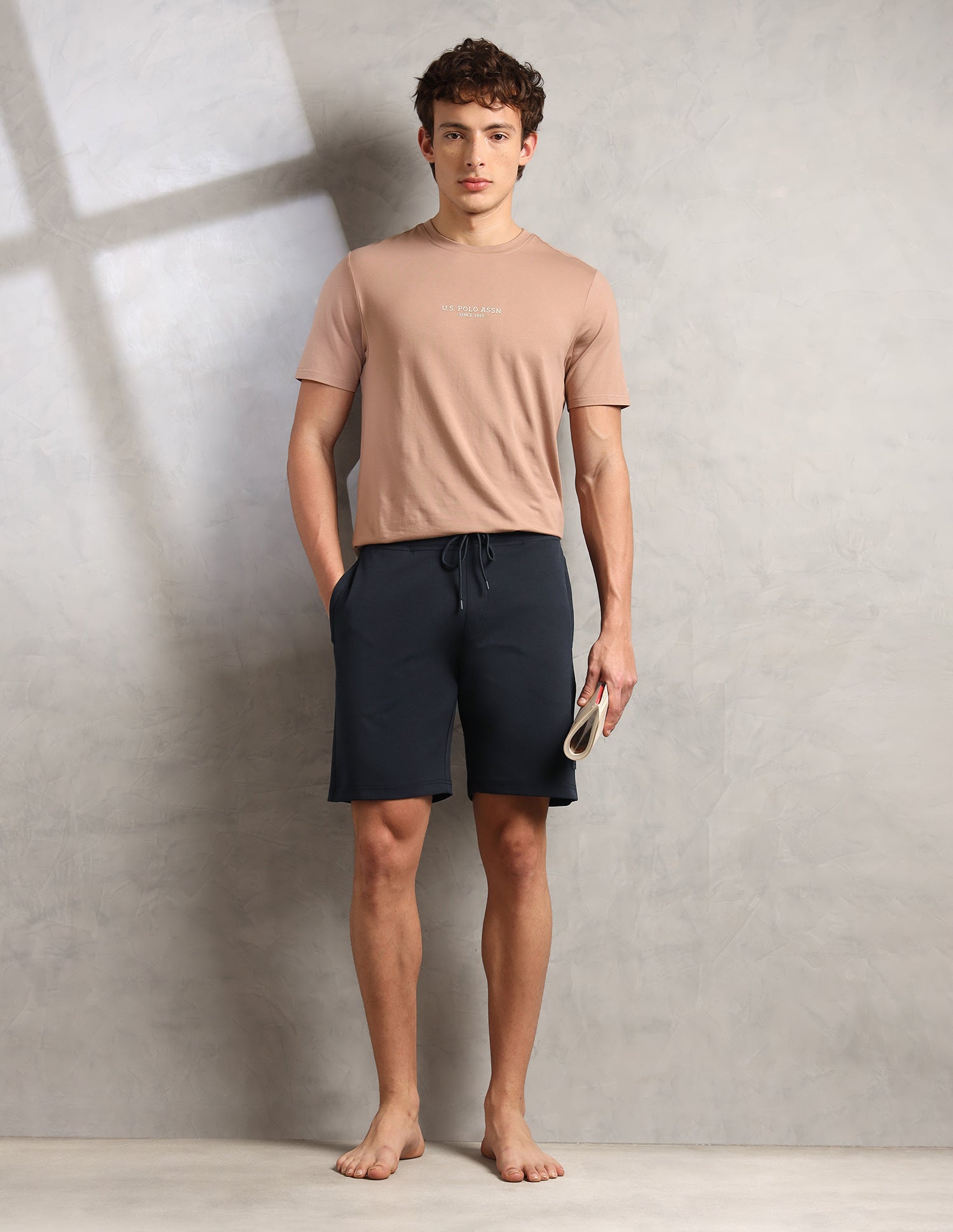 Mid Rise Comfort Fit PS003-PL Lounge Shorts - Pack Of 1 Navy - U.S. Polo Assn. India | Large