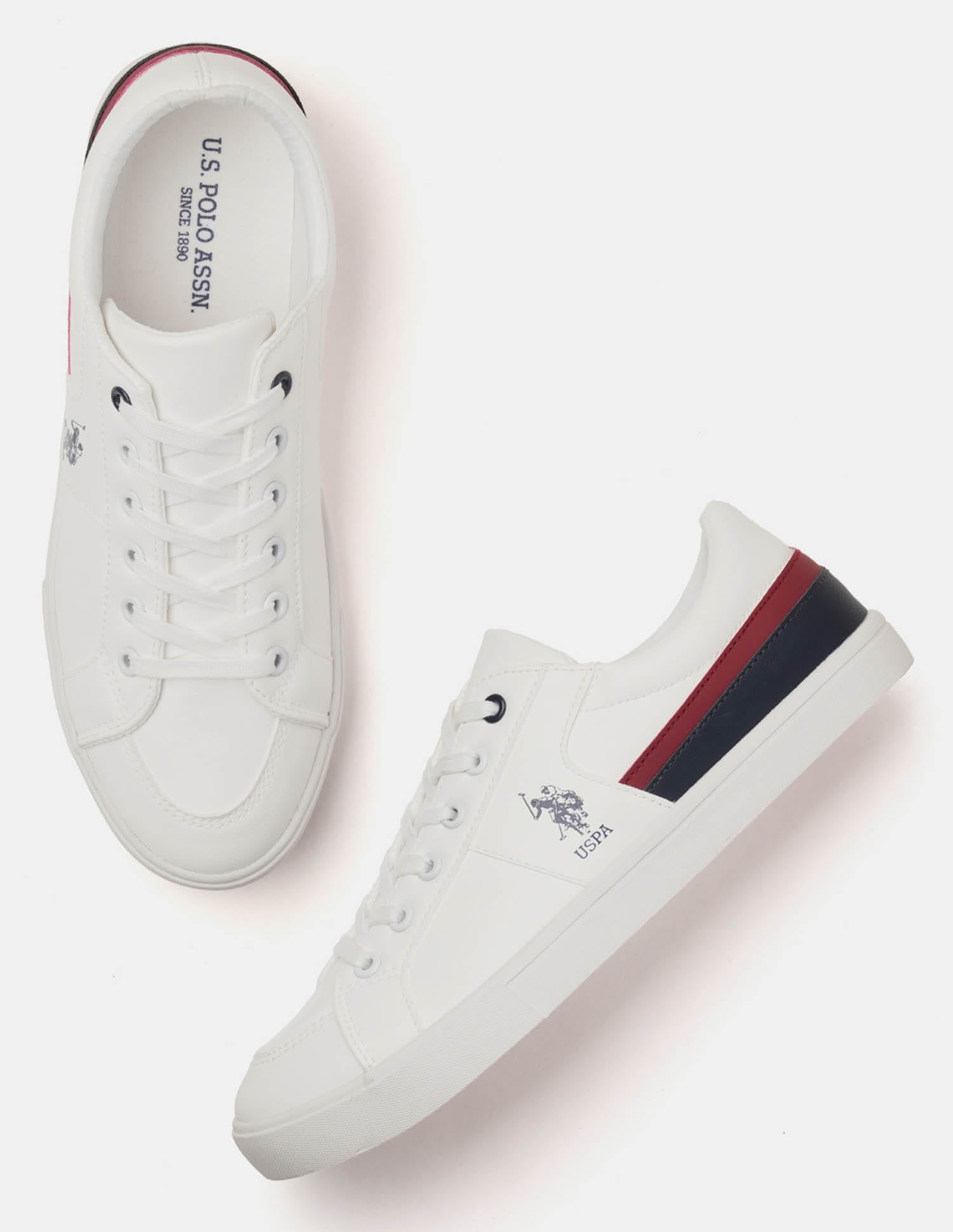 Men Clarkin 5.0 Colour Blocked Sneakers Off White - U.S. Polo Assn. India | Large