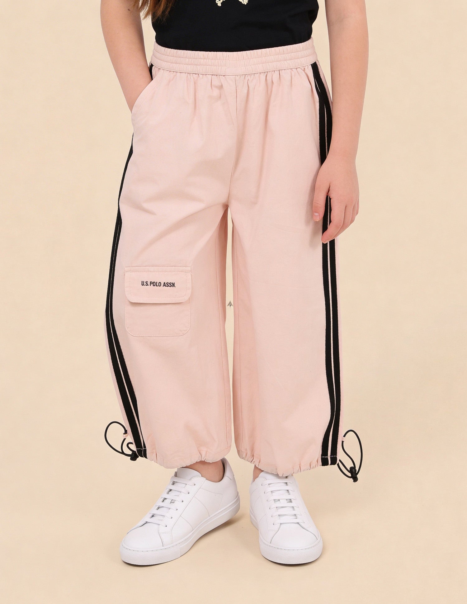 Solid Regular Fit Track Pants Light Pink - U.S. Polo Assn. India | Large