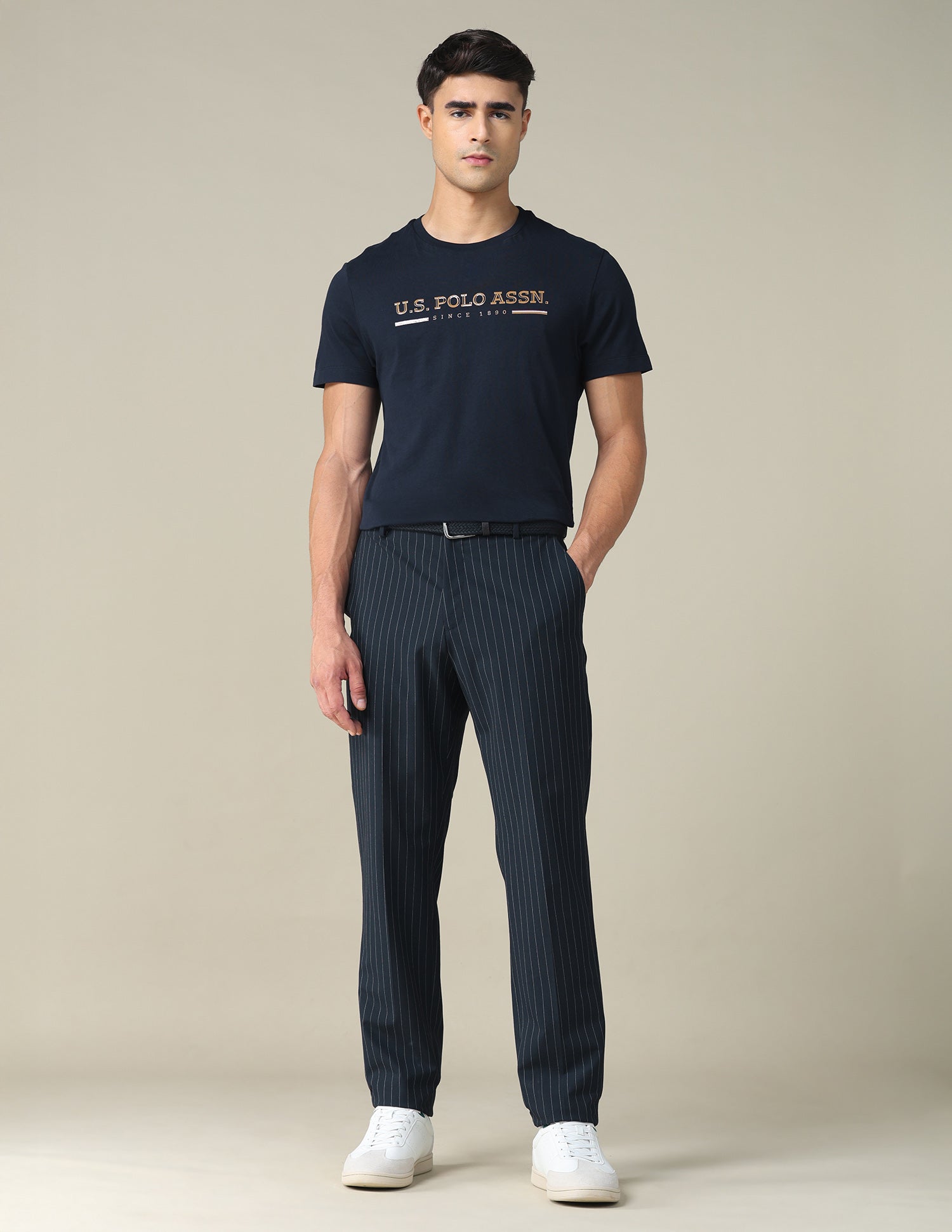 Regular Fit Solid T-shirt Navy - U.S. POLO ASSN. | Large