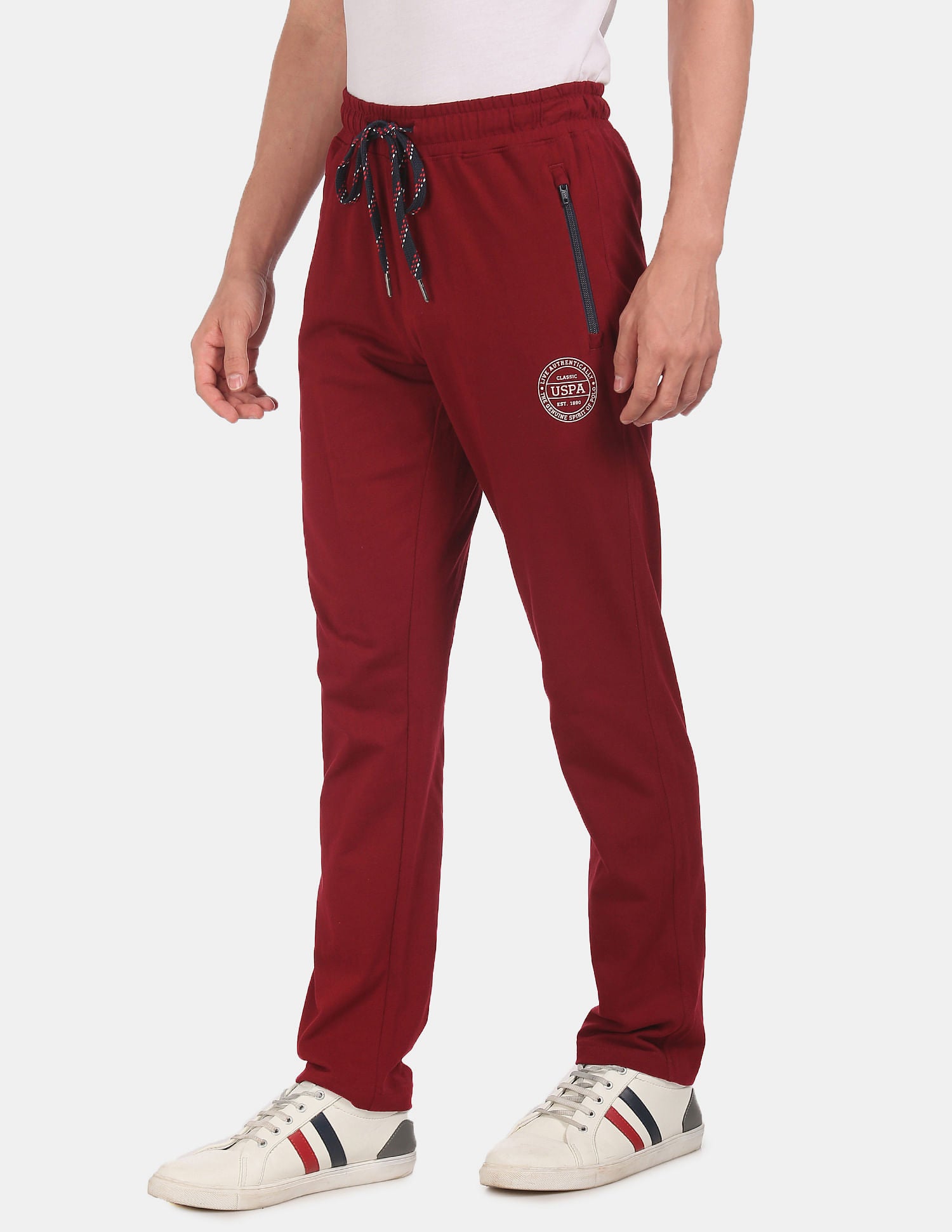 Logo Comfort Fit I671 Lounge Track Pants - Pack Of 1 Maroon - U.S. POLO ASSN. | Large