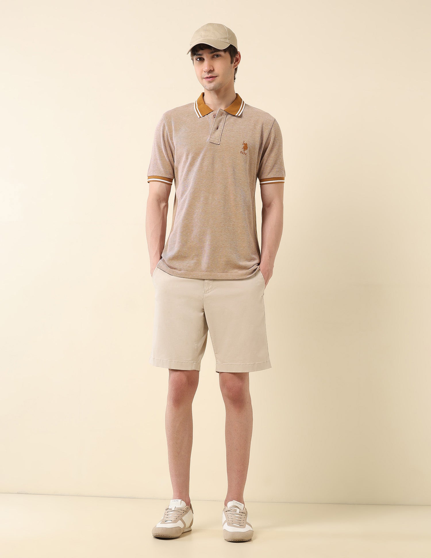 Heathered Classic Polo Shirt Mustard - U.S. POLO ASSN. | Large