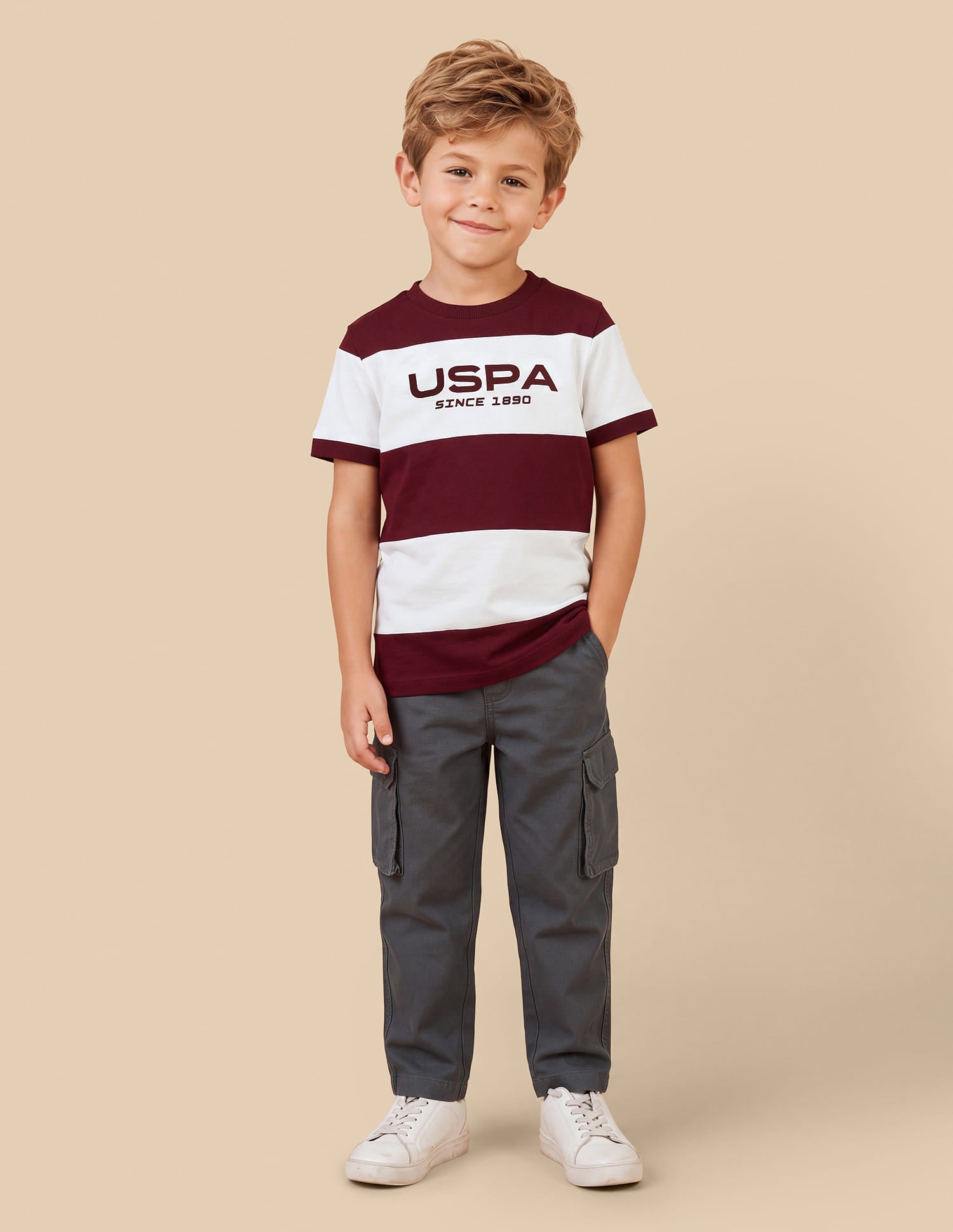 Horizontal Striped Regular Fit T-Shirt Red - U.S. Polo Assn. India | Large