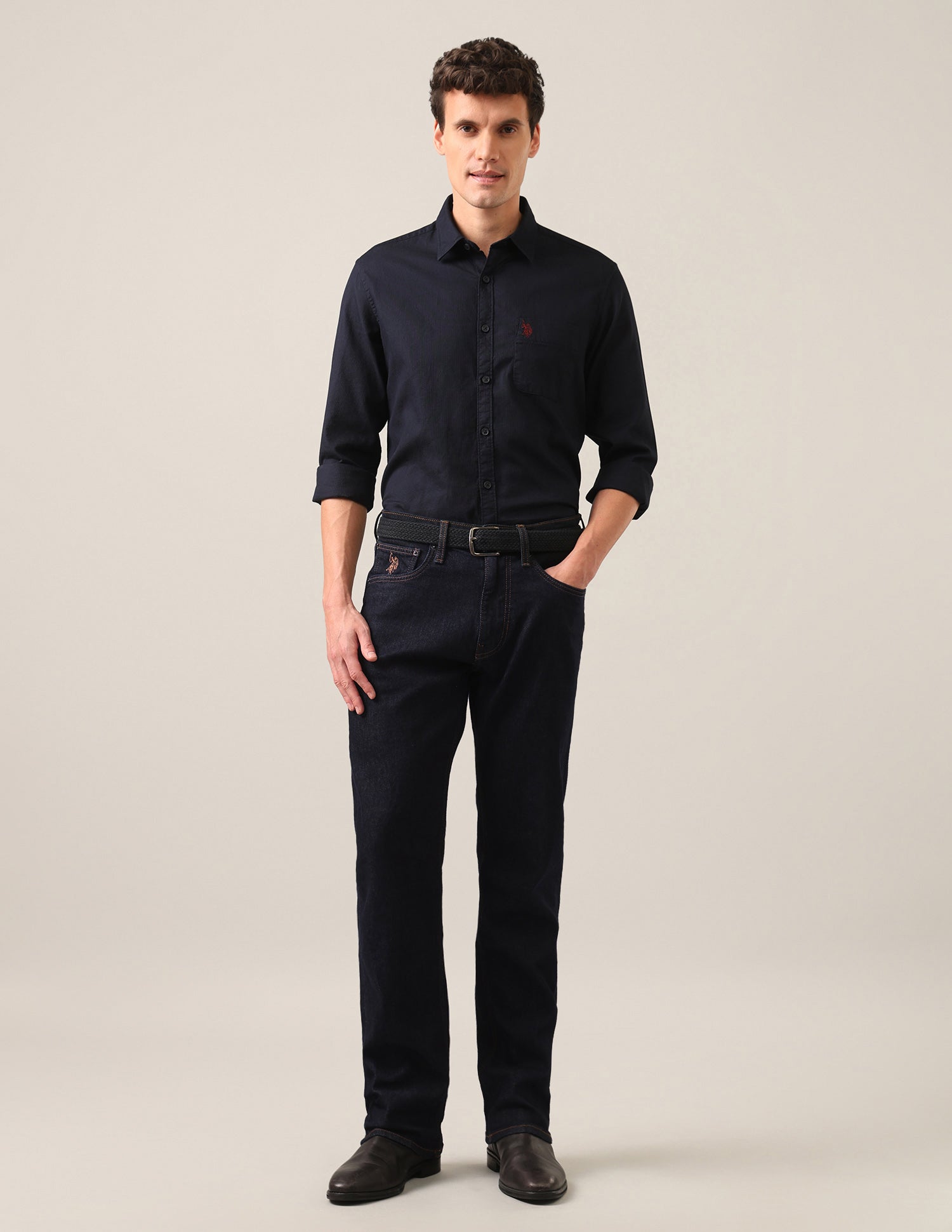 Connor Bootcut Fit Blue Jeans Rinse Blue - U.S. Polo Assn. India | Large