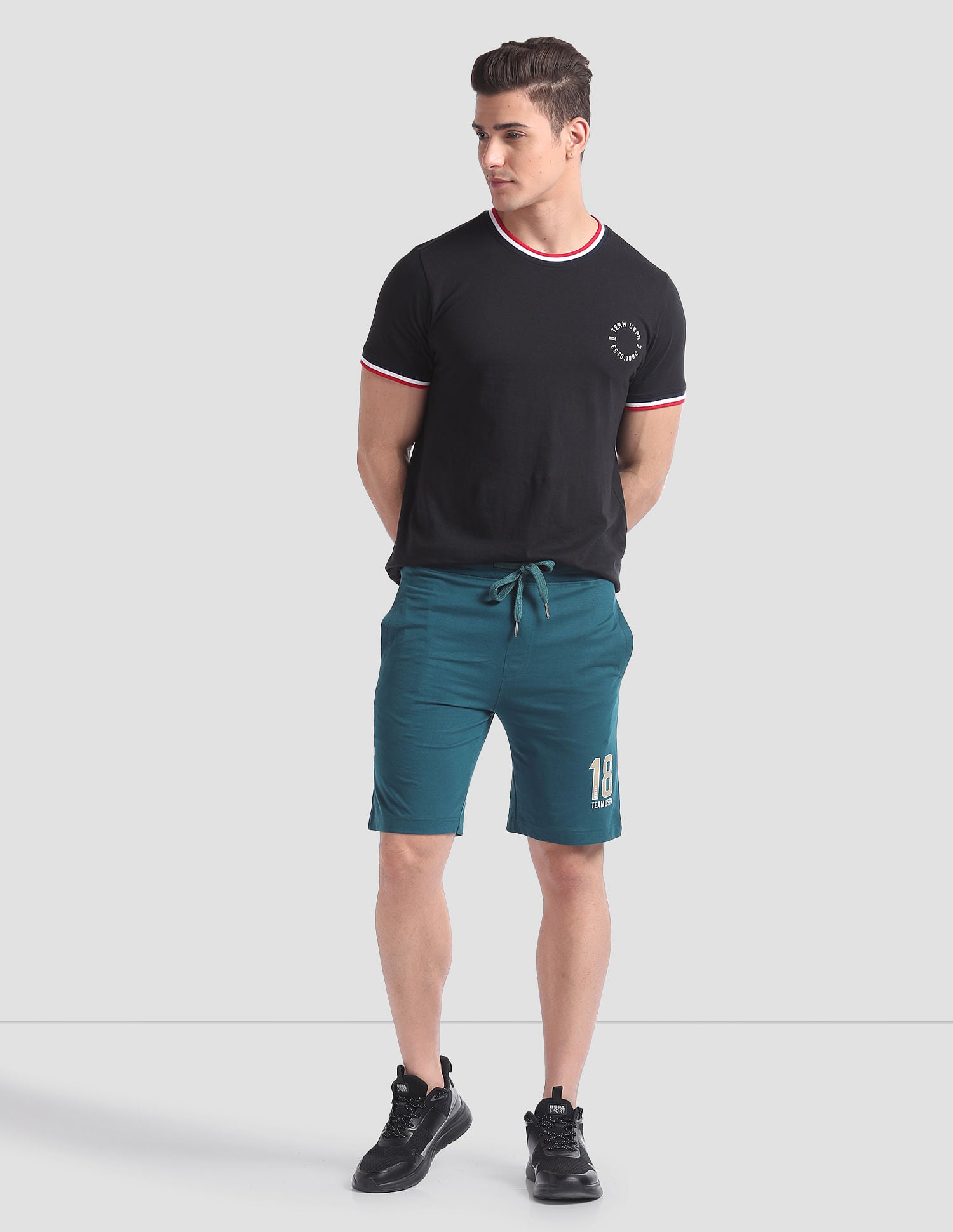 Dual Pocket Relaxed IYAQ Lounge Shorts - Pack Of 1 Teal - U.S. POLO ASSN. | Large
