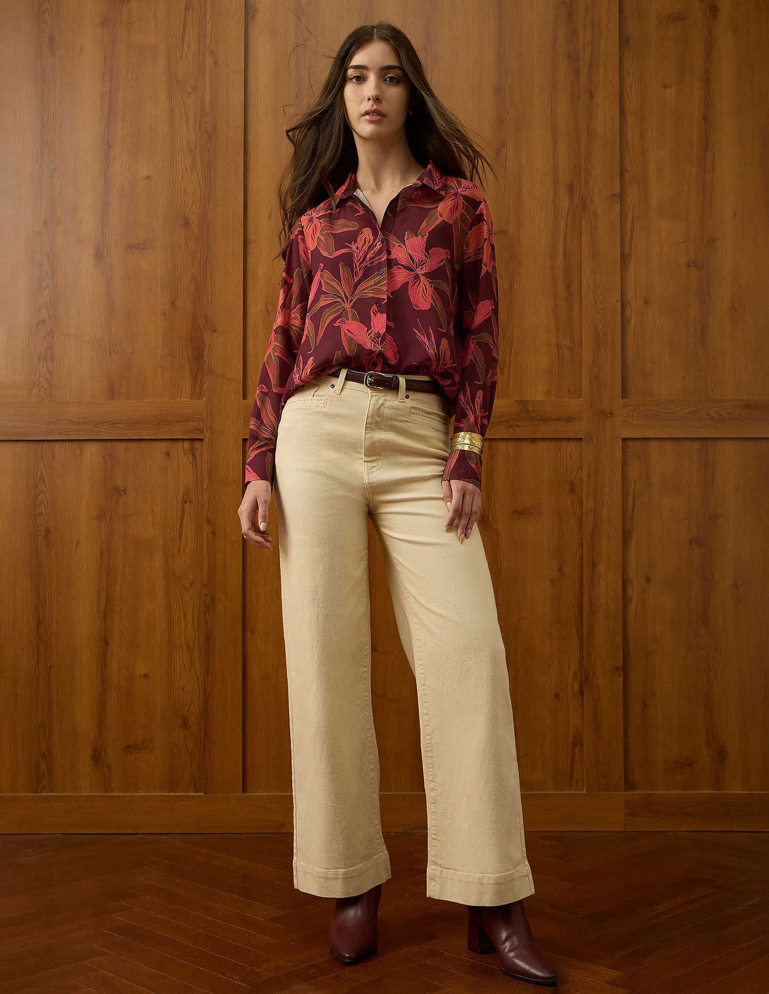 Floral Printed Relaxed Fit Shirt Multi-colour - U.S. POLO ASSN. | Large