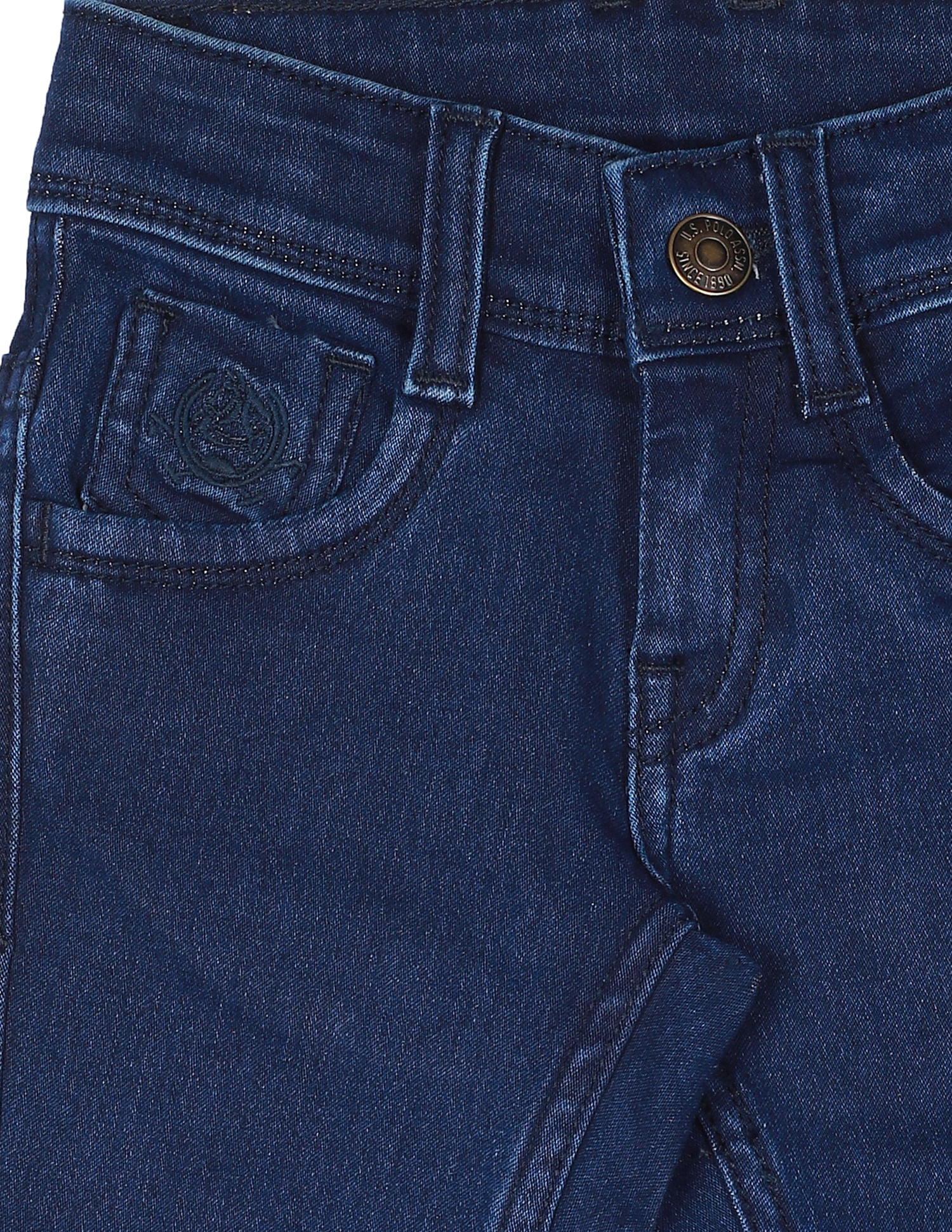 Boys Blue Skinny Fit Clean Look Jeans Blue - U.S. Polo Assn. India | Large