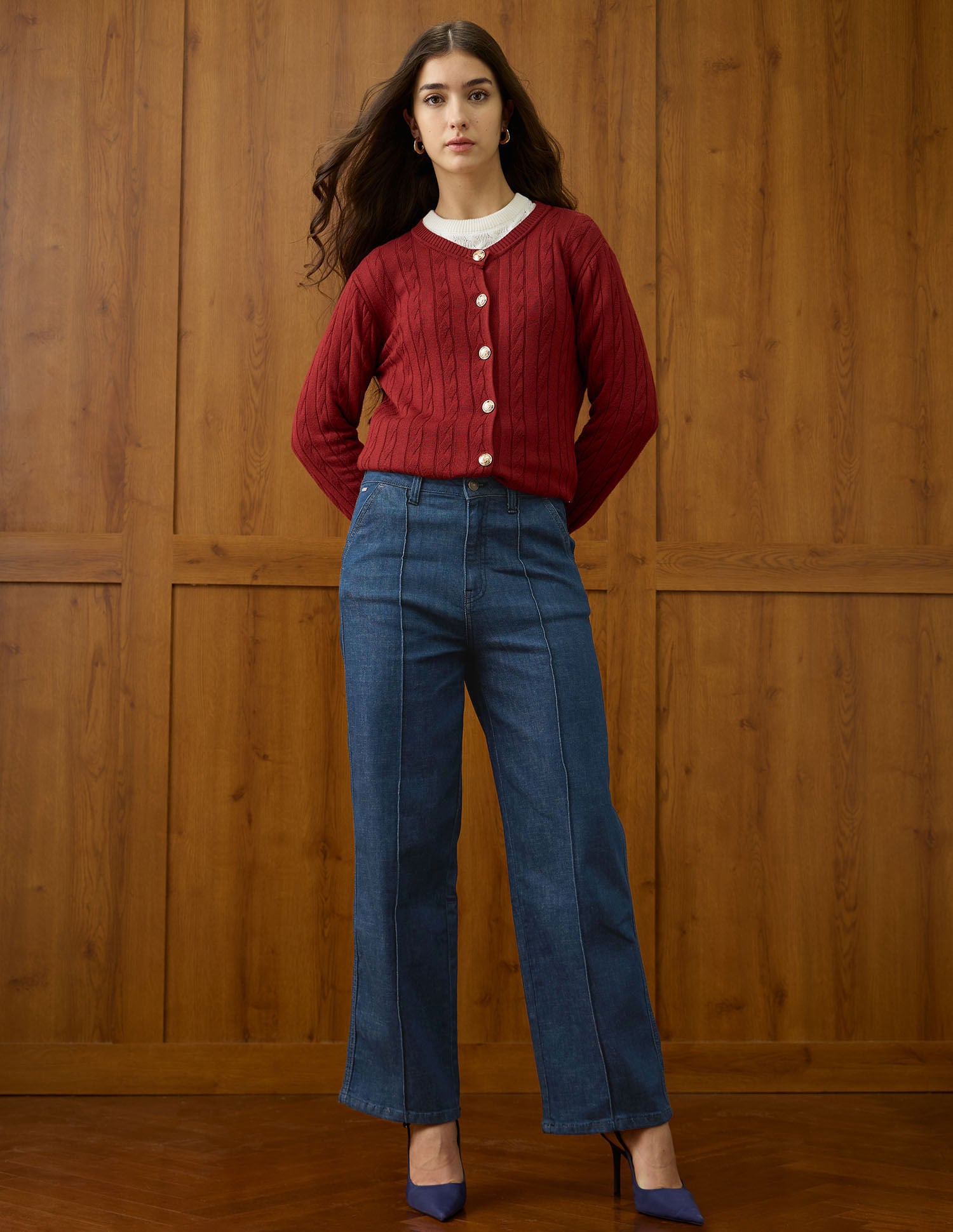 High Rise Straight Fit Jeans Blue - U.S. POLO ASSN. | Large