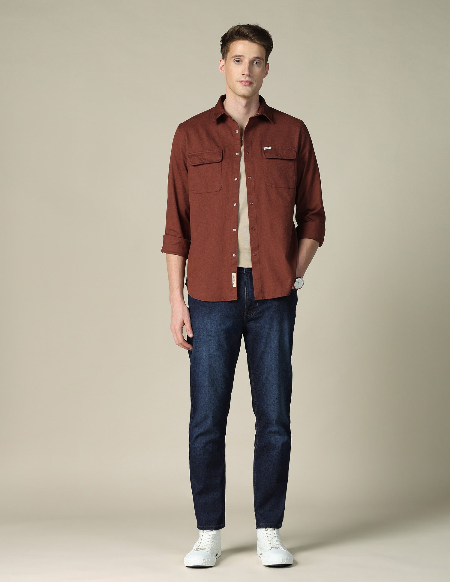 Cole Comfort Cropped Fit Blue Jeans Dark Indigo - U.S. POLO ASSN. | Large