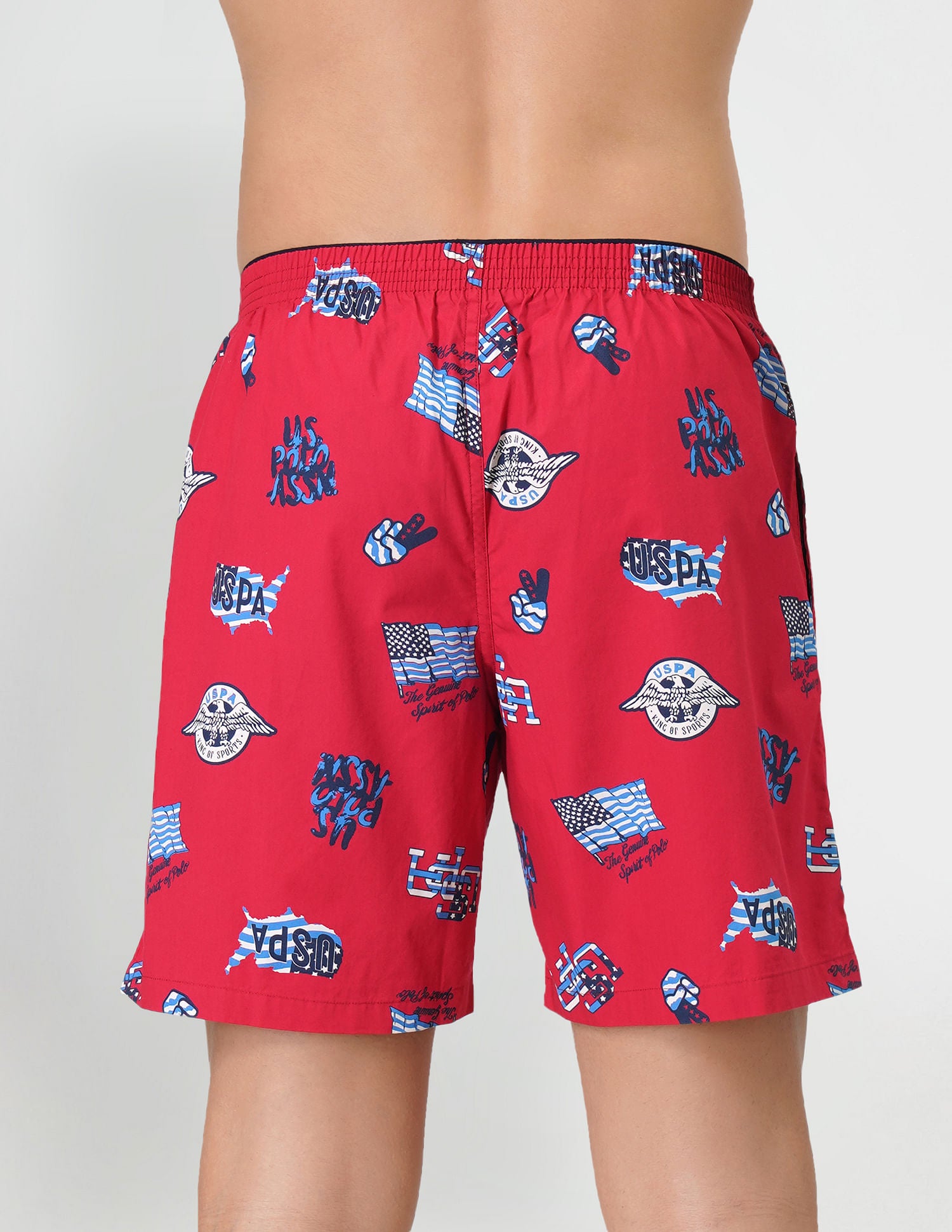 Relaxed Fit Printed IYAB Boxers - Pack Of 1 Red - U.S. POLO ASSN. | Large